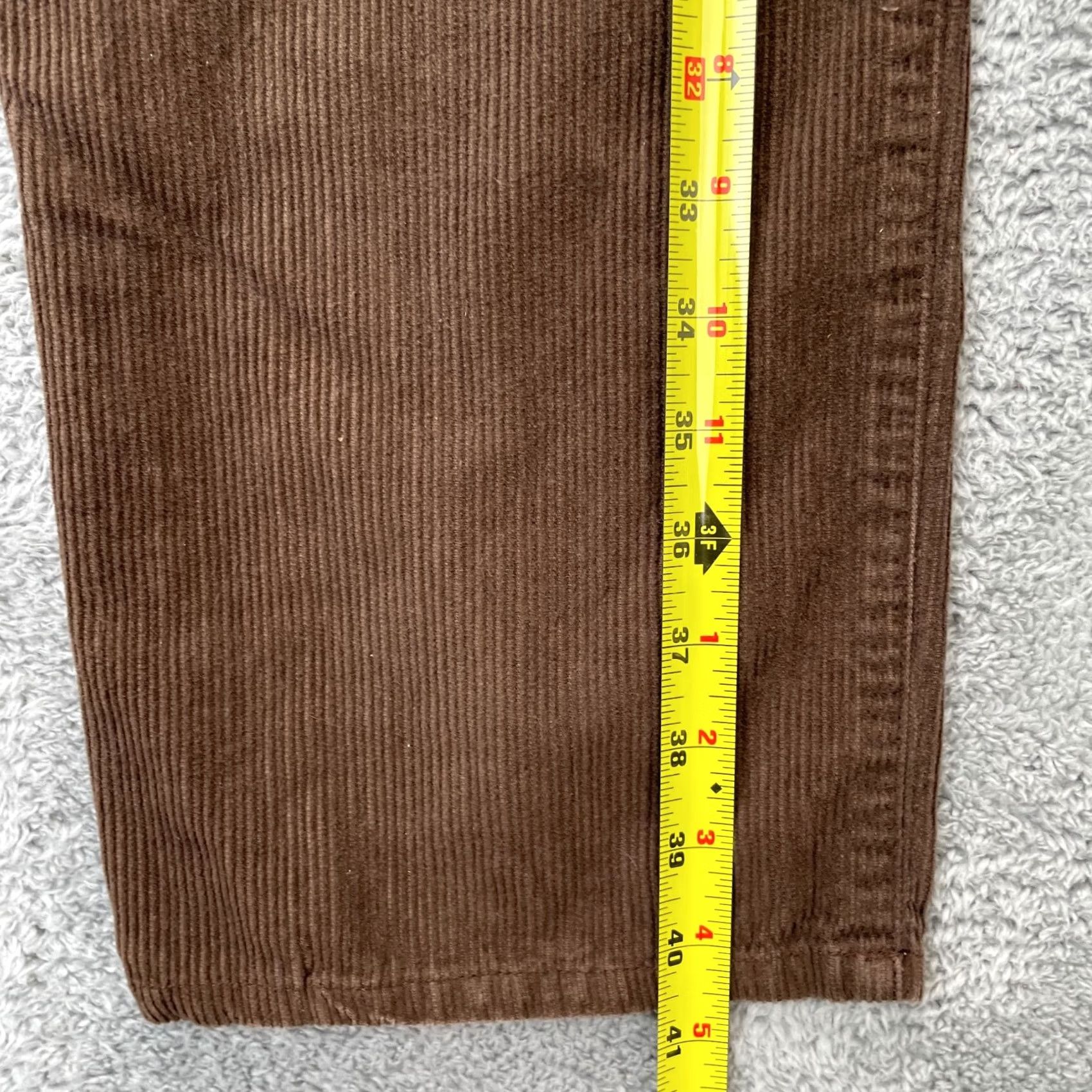 Lee VINTAGE Womens Lee Rough Rider Pants 14 Brown Corduroy Chino Cotton Western Cowboy 90s Size 36" / US 14 / IT 50 - 5 Thumbnail