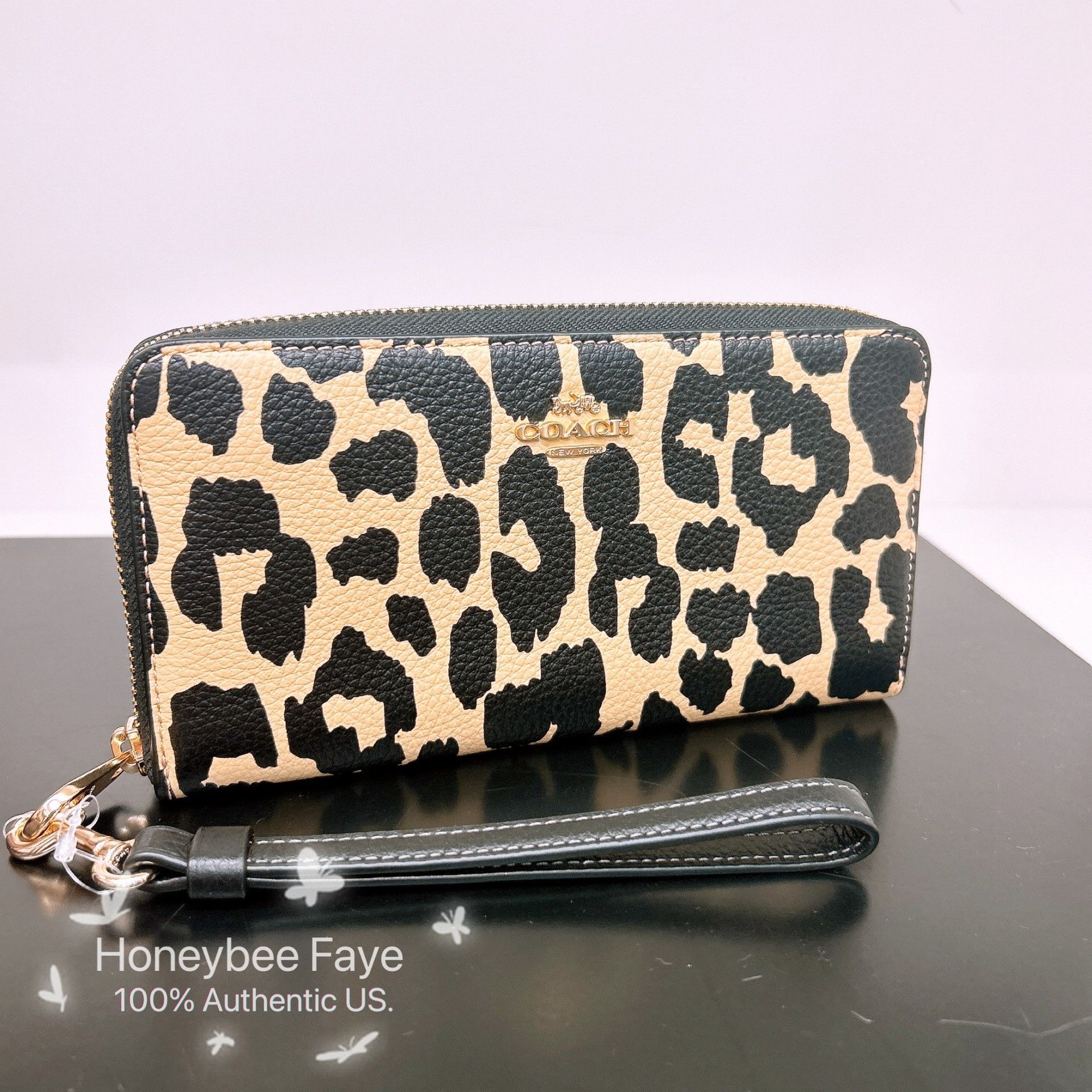 Coach Long Zip Around Wallet With Leopard Print CBT24 Size ONE SIZE - 2 Thumbnail
