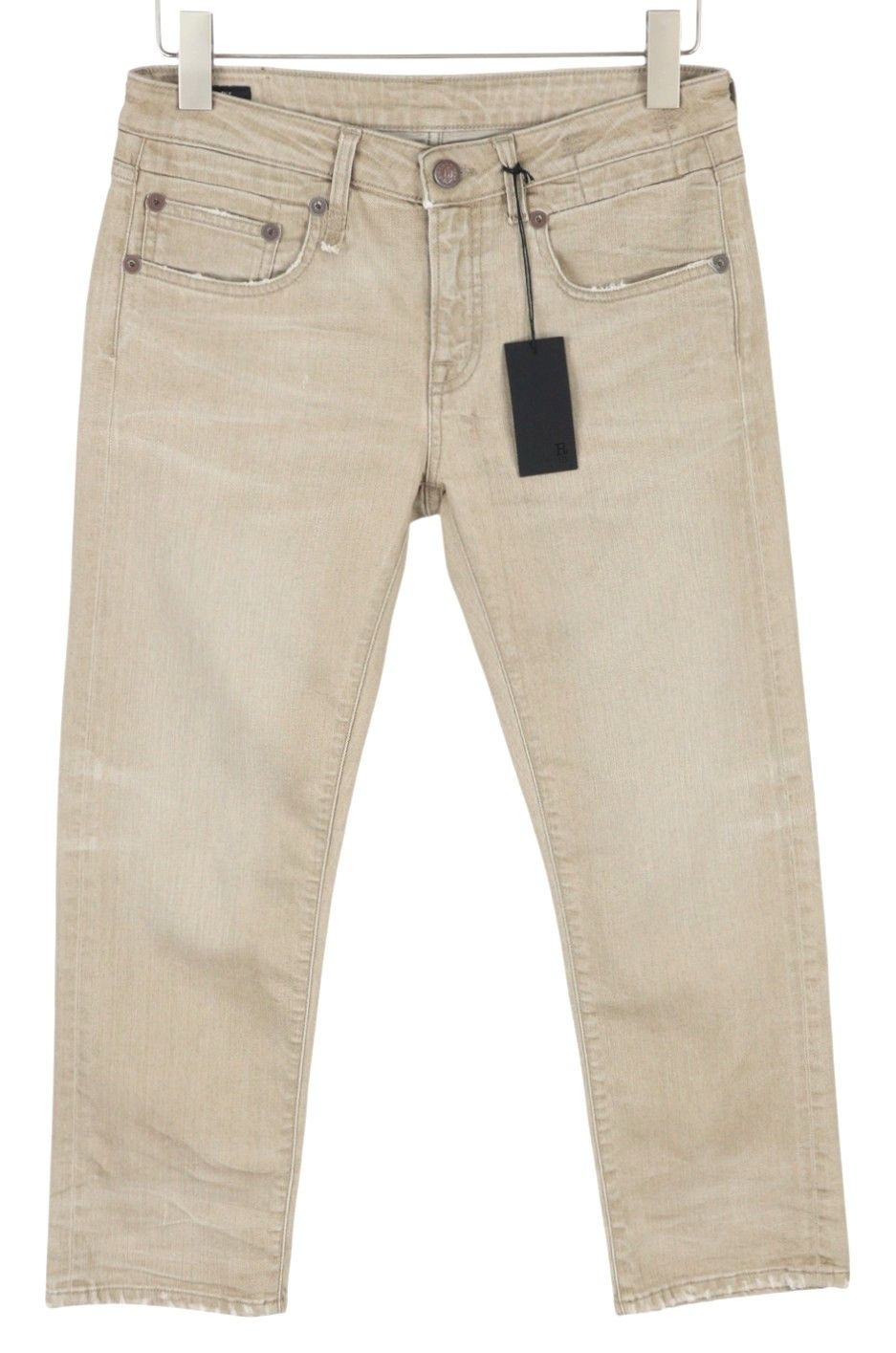 R13 BOY STRAIGHT 27 Sand Stretch Ankle Cropped Brown 85784 Size 27" / US 4 / IT 40 - 3 Thumbnail