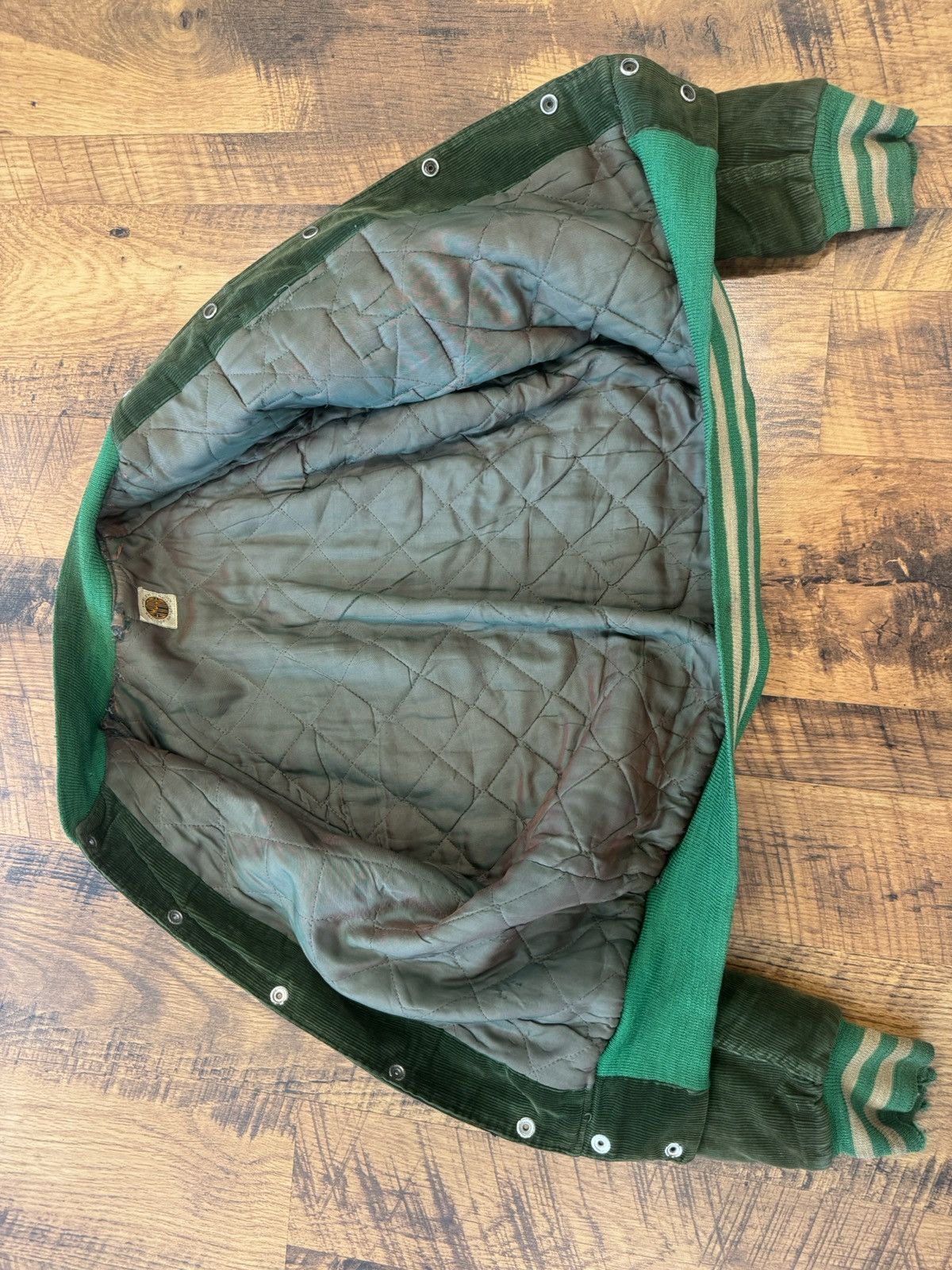 Vintage Vintage 1950s Green Corduroy Varsity Jacket Empire Size US M / EU 48-50 / 2 - 11 Thumbnail