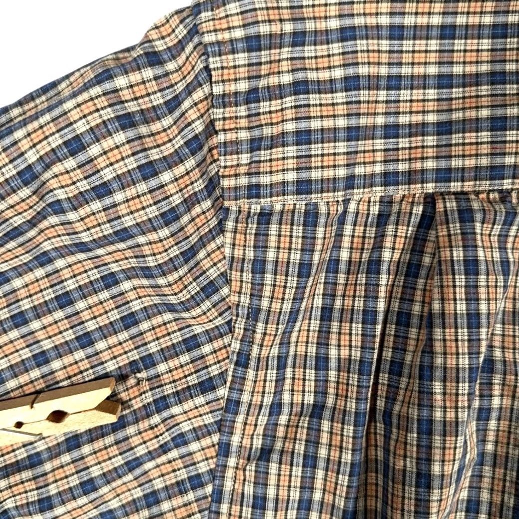 Gap VINTAGE Gap Shirt Adult XL Blue Orange Plaid Button-Down 90s Preppy Mens Size US XL / EU 56 / 4 - 7 Thumbnail