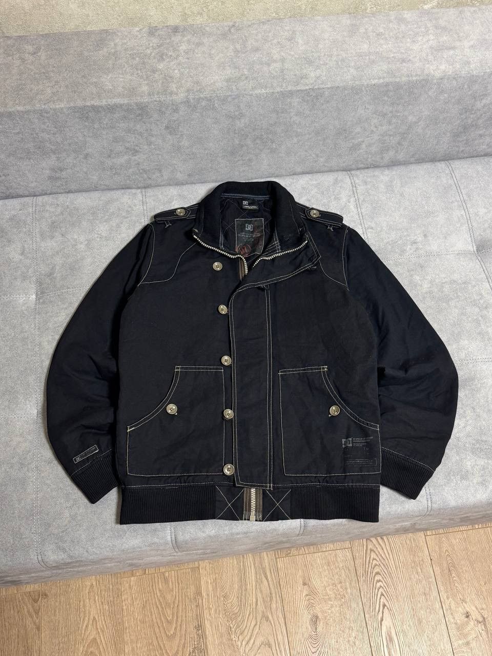 DC Vintage DC 07 Y2K Bomber Jacket Black Size M Size US M / EU 48-50 / 2 - 2 Thumbnail