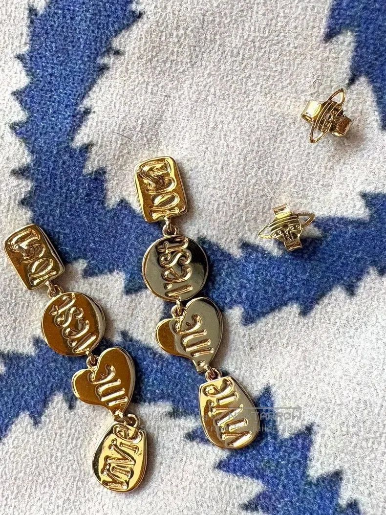 Vivienne Westwood Vivienne Westwood Gold Love Earrings. Size ONE SIZE - 2 Thumbnail