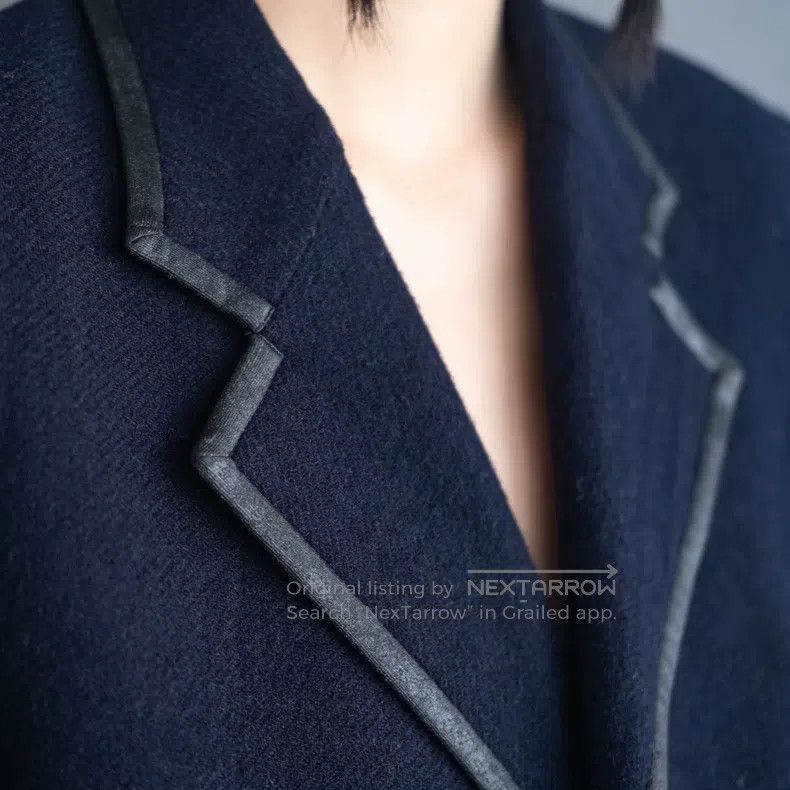 Comme des Garcons Comme Des Garcons Navy Blue Wool Coat Size S / US 4 / IT 40 - 6 Thumbnail