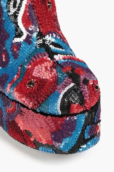 Saint Laurent Paris o1bcso1str0226 Billy Platform Booties in Multicolor Size US 11 / IT 41 - 4 Thumbnail