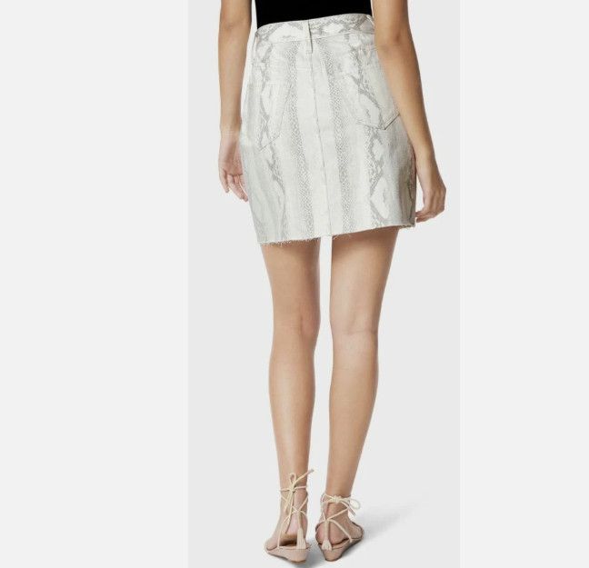 Joe's Joe’s A-Line Mini Skirt High Rise Snake Print Cut Hem ( 27 ) Size 27" / US 4 / IT 40 - 2 Thumbnail
