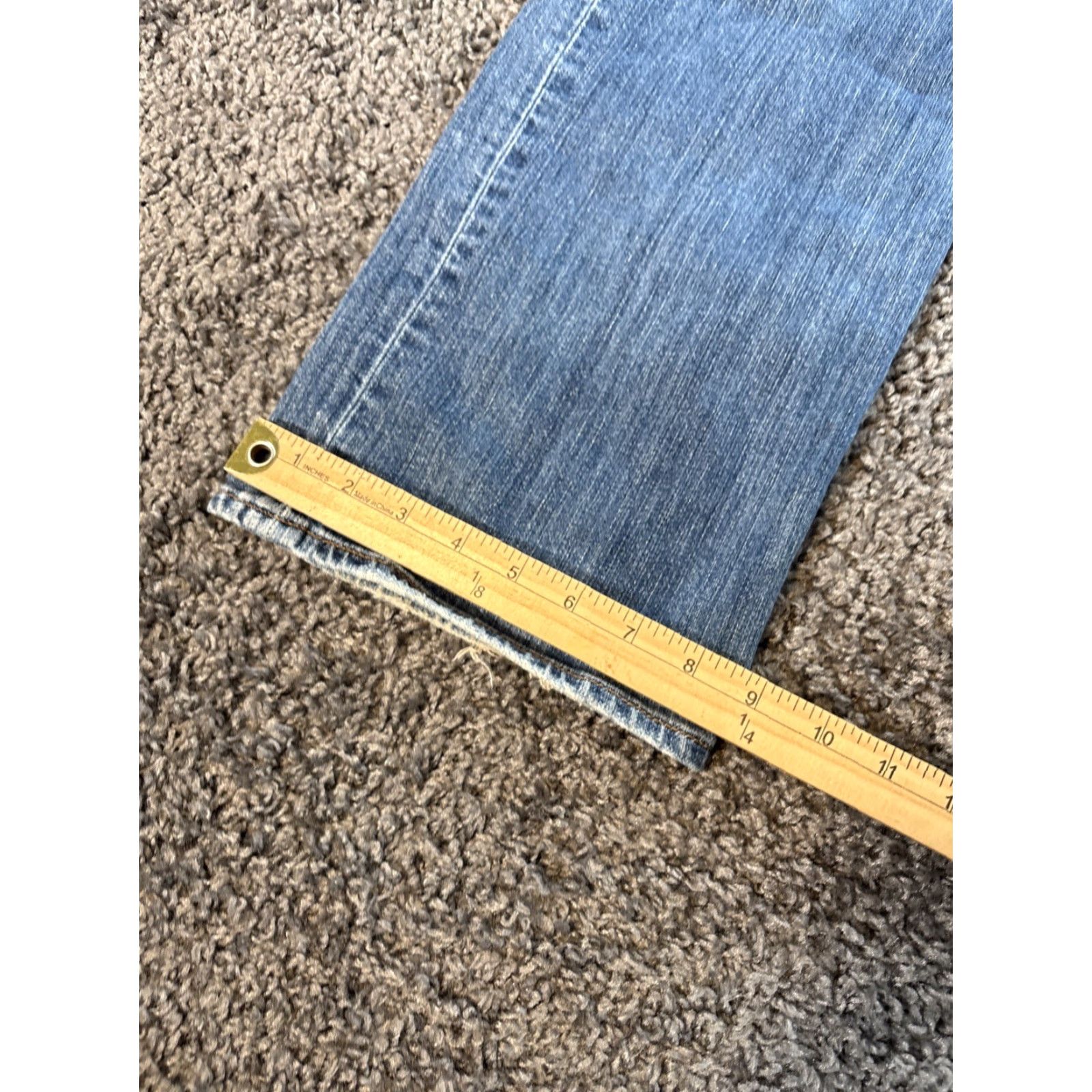 Lucky Brand Lucky Brand 361 Jeans 36x32 Regular Mens Straight Blue Denim Pocket 5-Pocket Distressed Vintage-Style USA Logo Leather Patch Whiskering Size US 36 / EU 52 - 3 Thumbnail