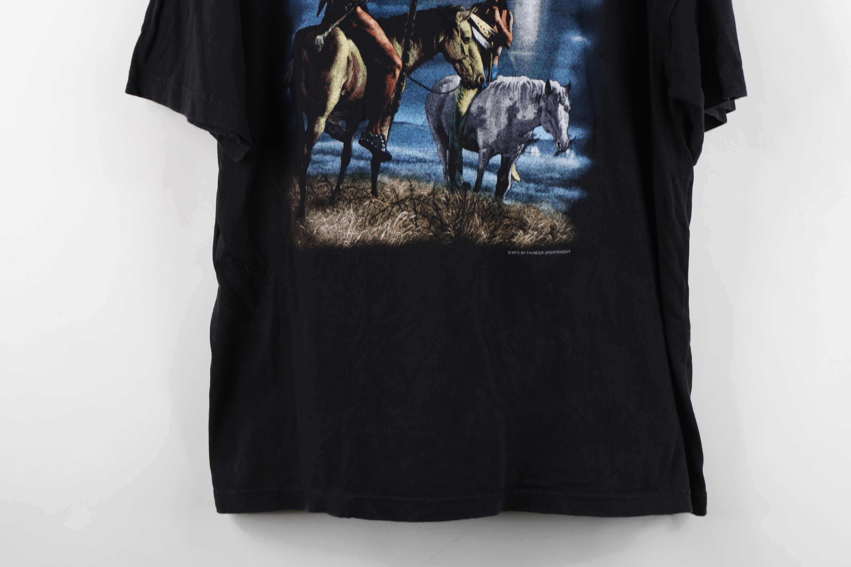 Vintage Vintage 90s Streetwear Boxy Fit Nature Eagle Horse T-Shirt Size US M / EU 48-50 / 2 - 3 Thumbnail
