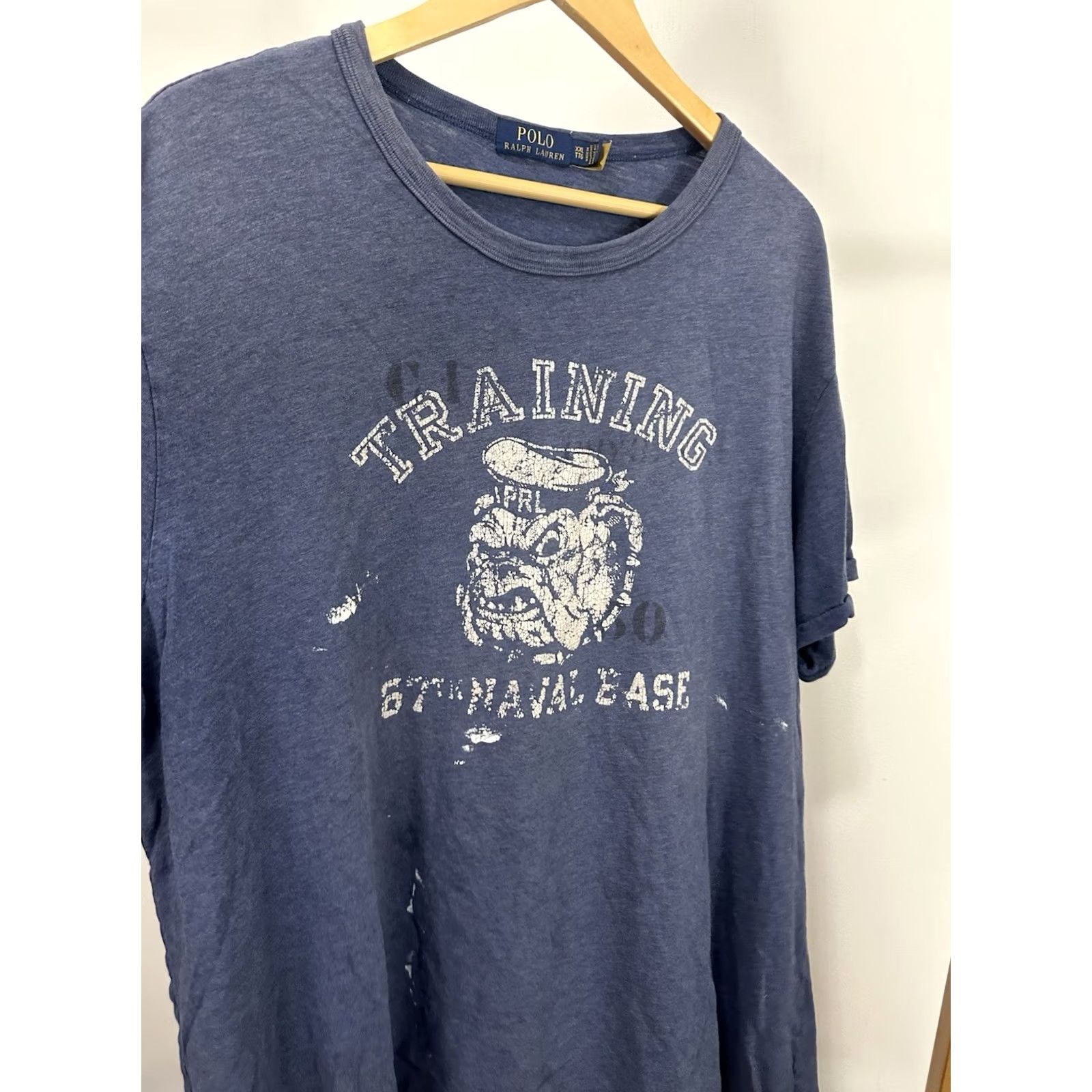Polo Ralph Lauren Polo Ralph Lauren Training USN 67th Naval Bulldog Stencil Faded Worn T-Shirt XXL Size US XXL / EU 58 / 5 - 5 Thumbnail