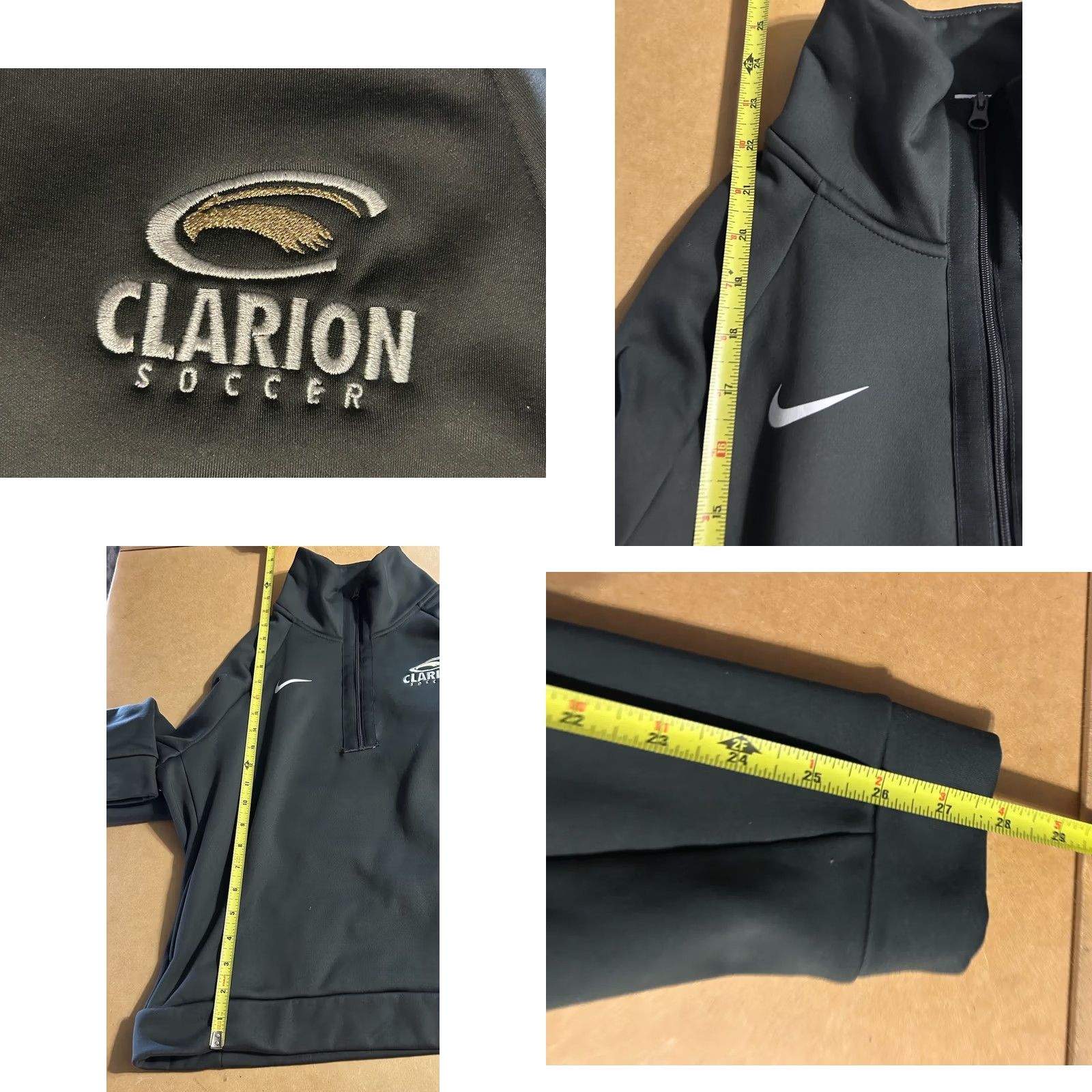 Nike Nike Clarion University Soccer Women's 1/4 Zip Dark Gray Pullover Jacket - Women's Medium Size M / US 6-8 / IT 42-44 - 9 Thumbnail