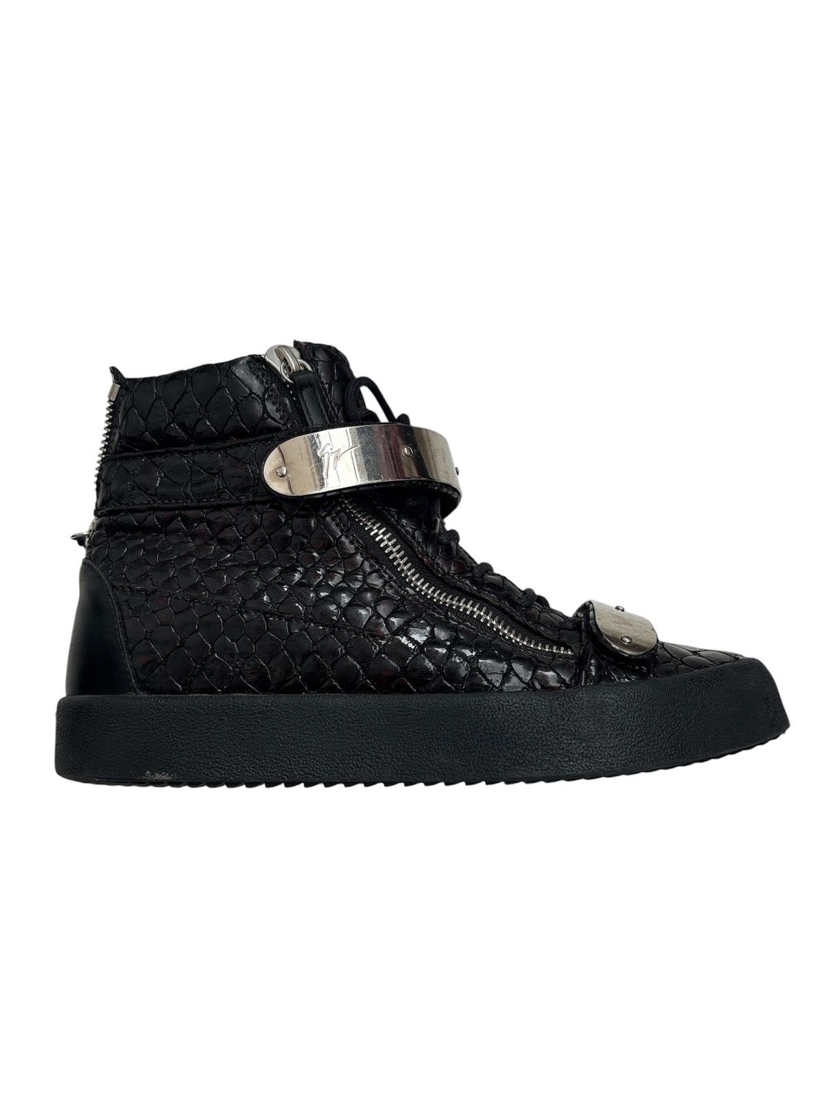 Giuseppe Zanotti Croco Embossed Coby Sneakers Size US 9.5 / EU 42-43 - 1 Thumbnail