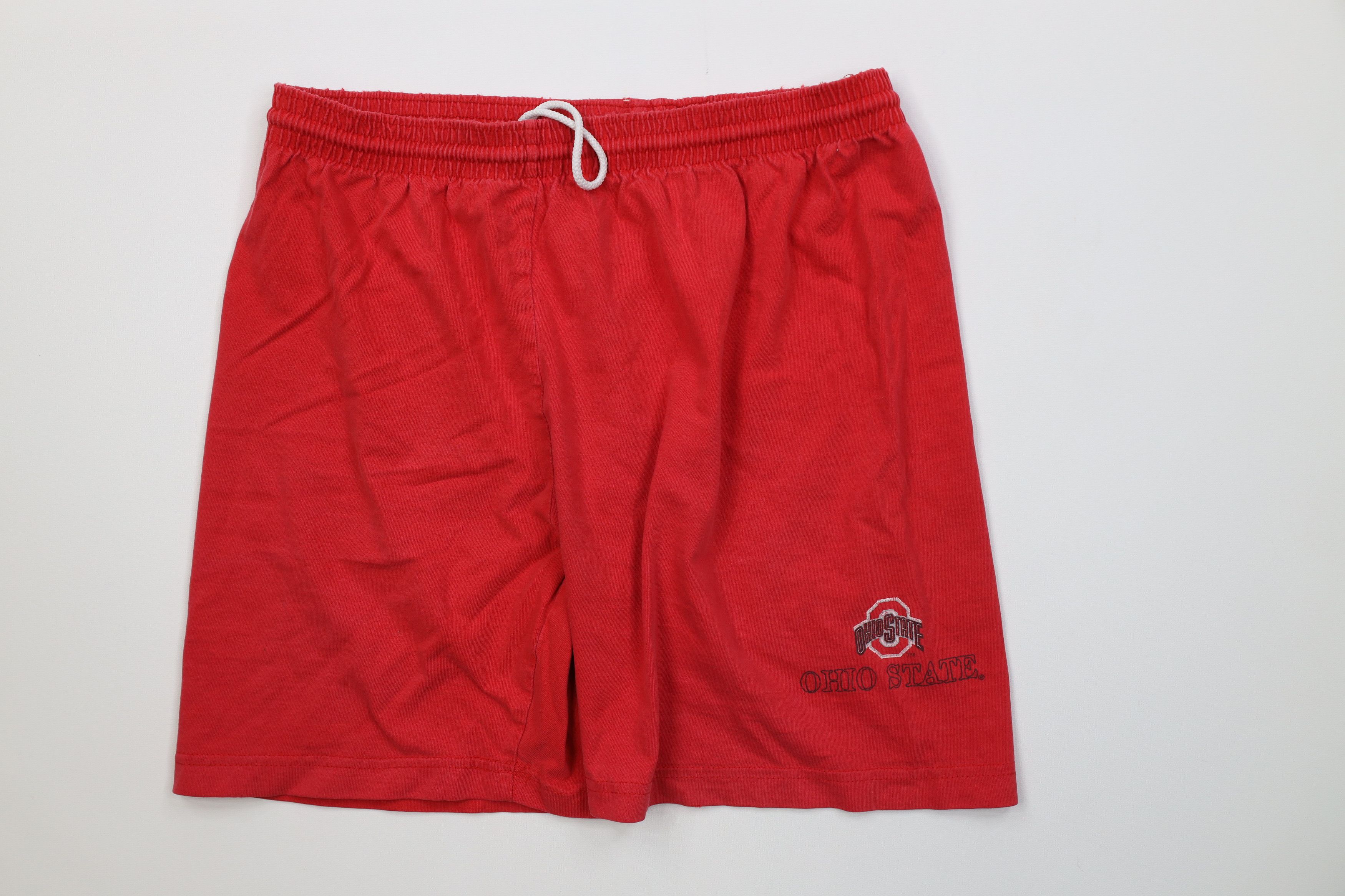 Vintage Vintage 90s Ohio State University Above Knee Shorts Red USA Size US 32 / EU 48 - 1 Thumbnail