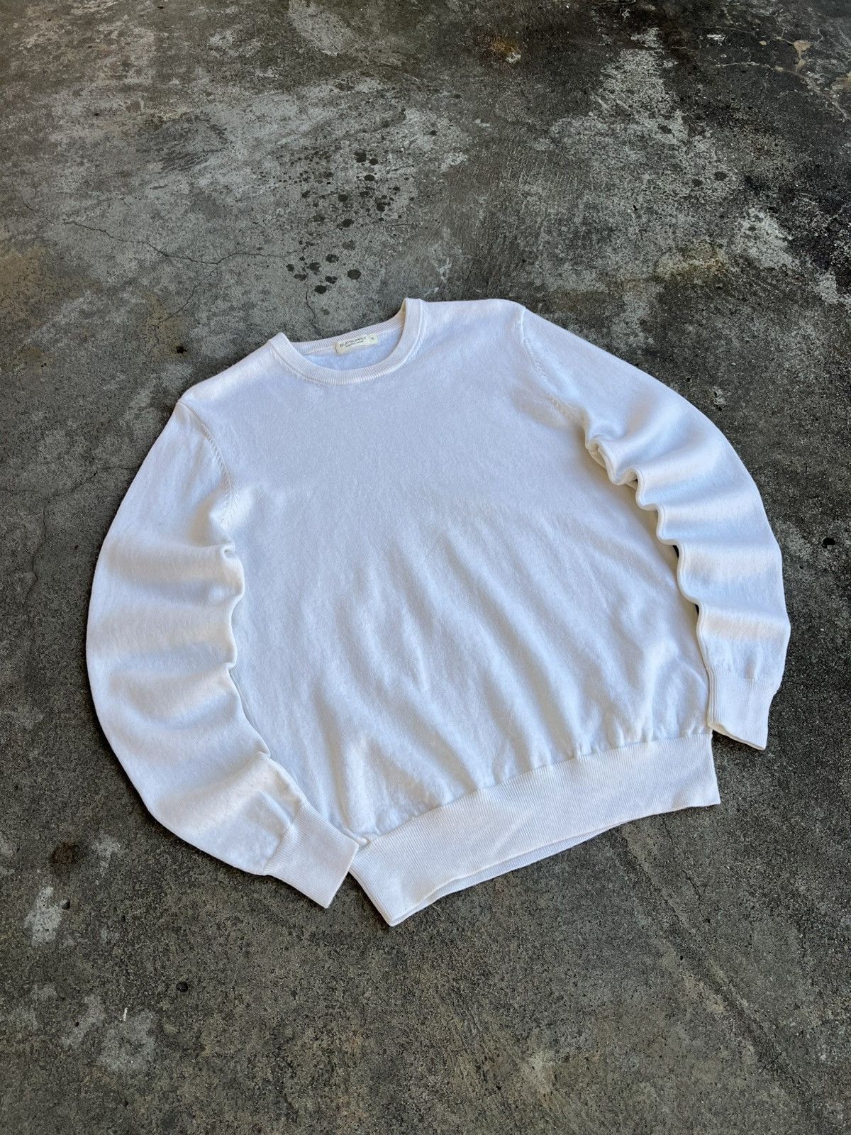 Suitsupply Suitsupply Merino Wool Sweater Cream Crew Neck Luxury Size US L / EU 52-54 / 3 - 2 Thumbnail