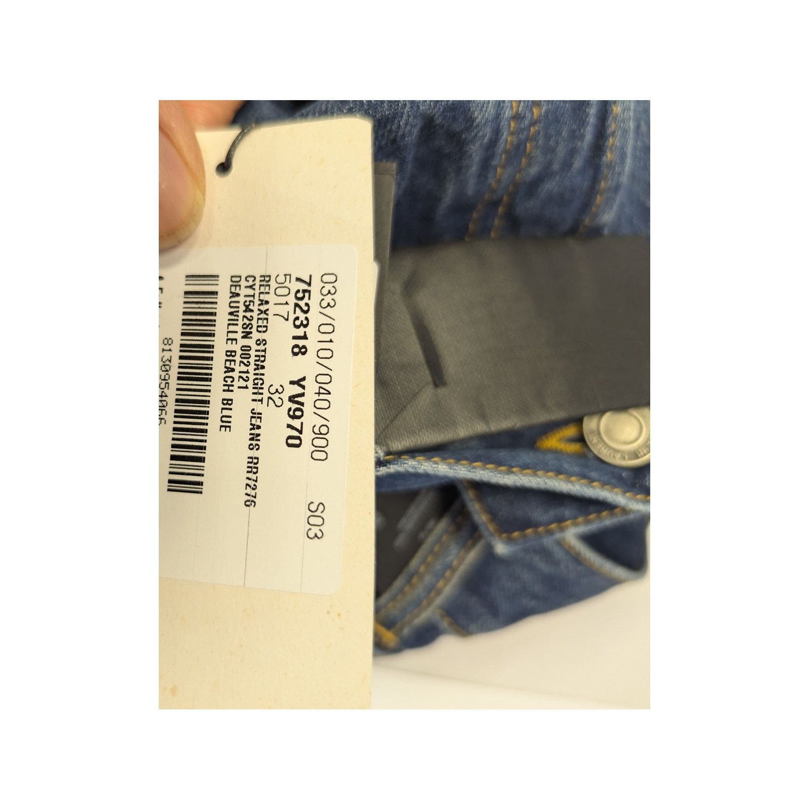 Saint Laurent Paris o1rshd1 Relaxed Straight Denim Jeans in Deauville Beach Blue Size US 32 / EU 48 - 23 Thumbnail