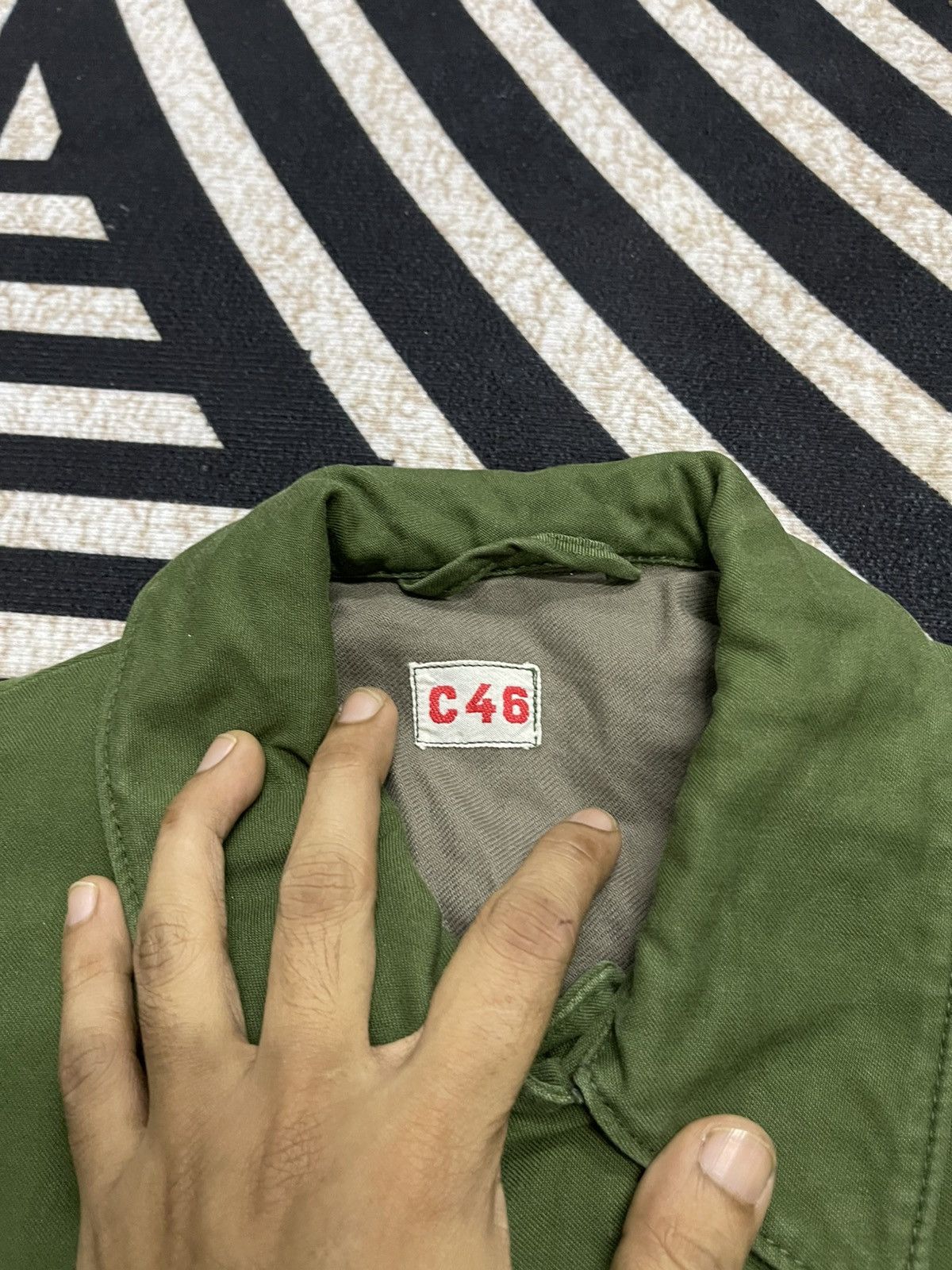 Vintage 70s SWEDISH MILITARY C46 SHIRT BUTTON UP Size US M / EU 48-50 / 2 - 9 Thumbnail