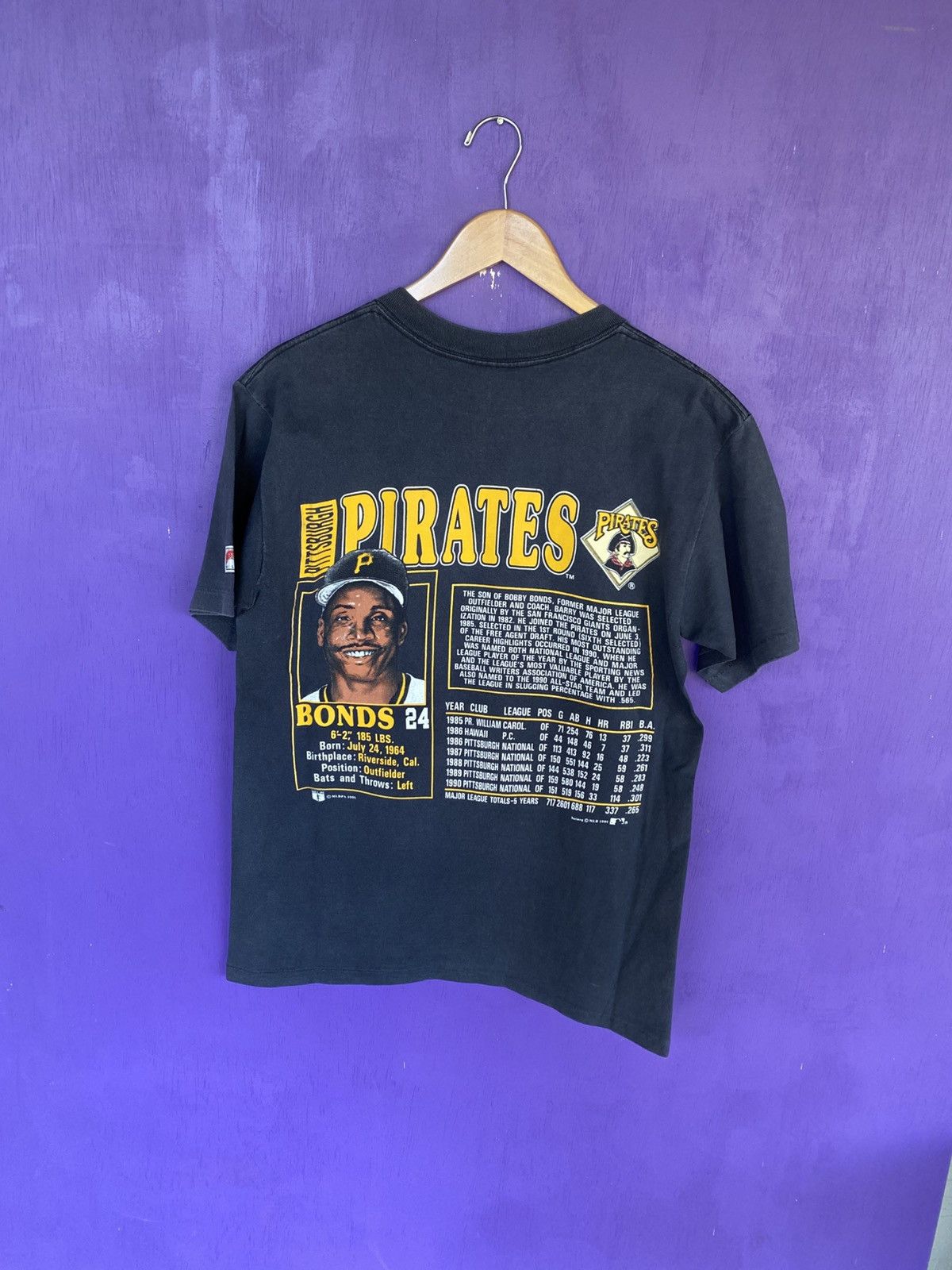 Nutmeg Vintage 1990 Pittsburgh Pirates Barry bonds player tee Size US L / EU 52-54 / 3 - 2 Thumbnail