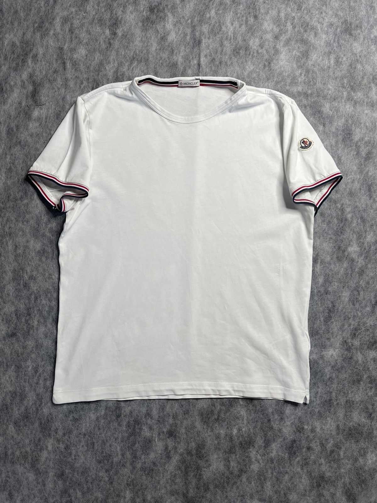 Moncler Vintage Moncler White Tee Shirt Size US M / EU 48-50 / 2 - 1 Thumbnail