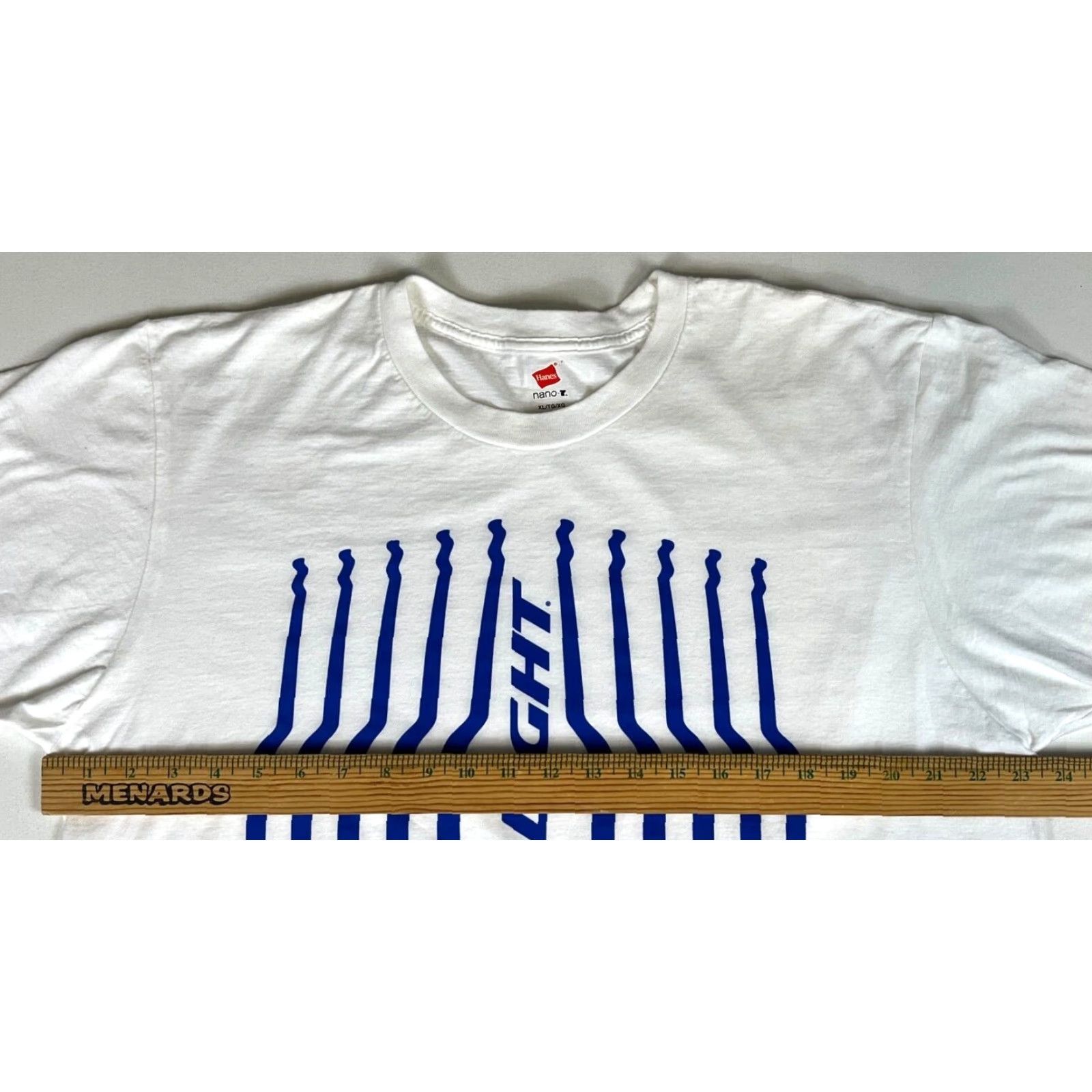 Hanes Bud Light Promo T-Shirt Bottles Graphic Sz XL Hanes Men White Cotton Crew Neck Short Sleeve Vintage/Pre-owned Shirt XL Mens Size US XL / EU 56 / 4 - 6 Thumbnail