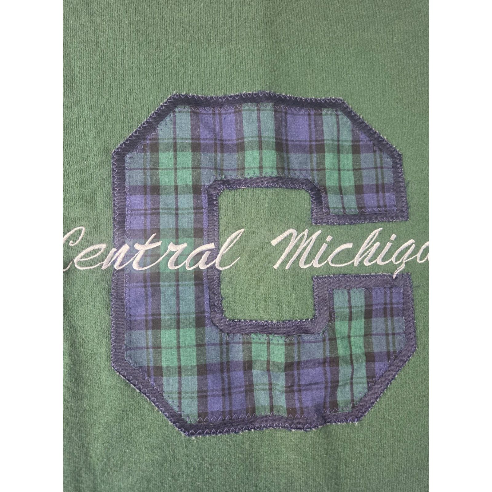 Vintage VINTAGE Gear Sweatshirt Unisex Adults XL Green Embroidered 90s Central Michigan Crew Neck Knit Heavyweight College University USA Size US XL / EU 56 / 4 - 2 Thumbnail