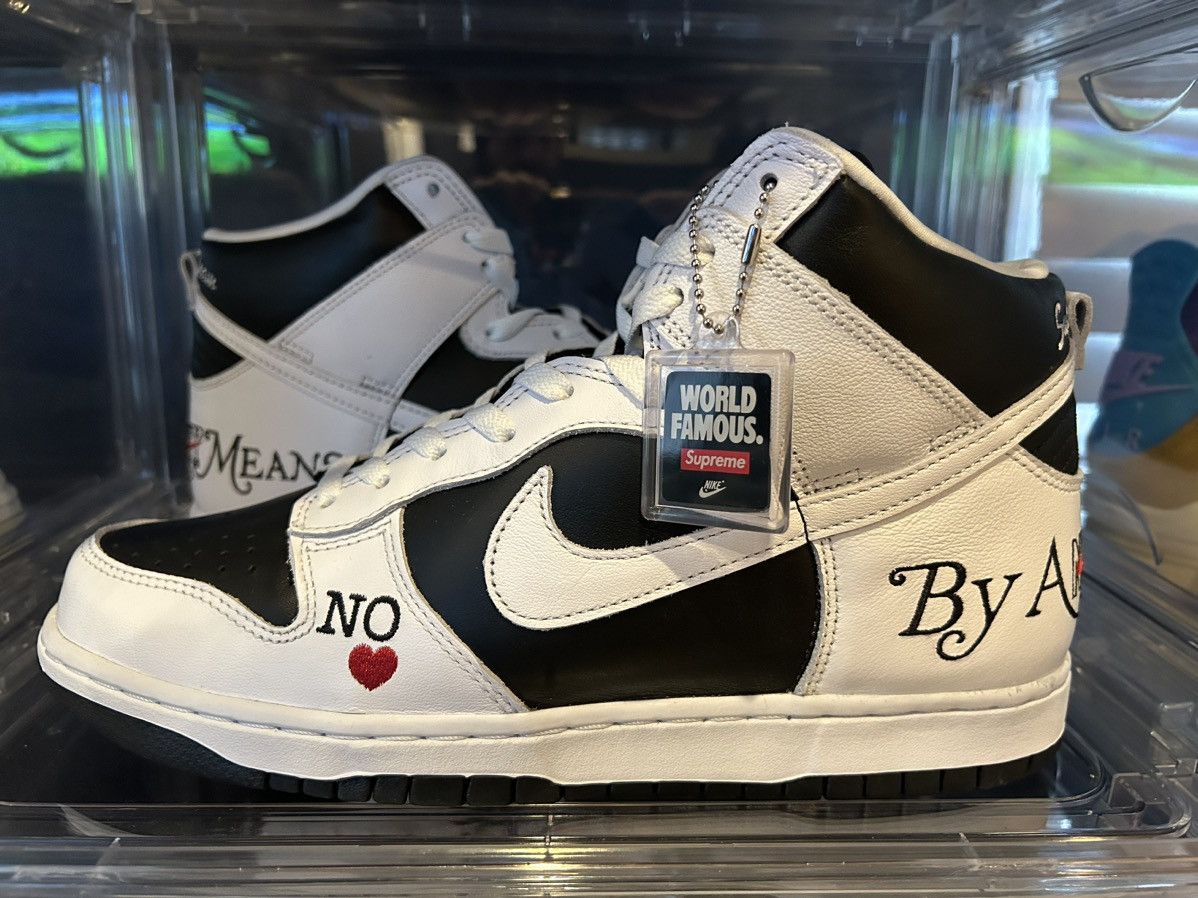 Nike × Supreme Nike SB Dunk High x Supreme by any means necessary Size US 10 / EU 43 - 1 Thumbnail