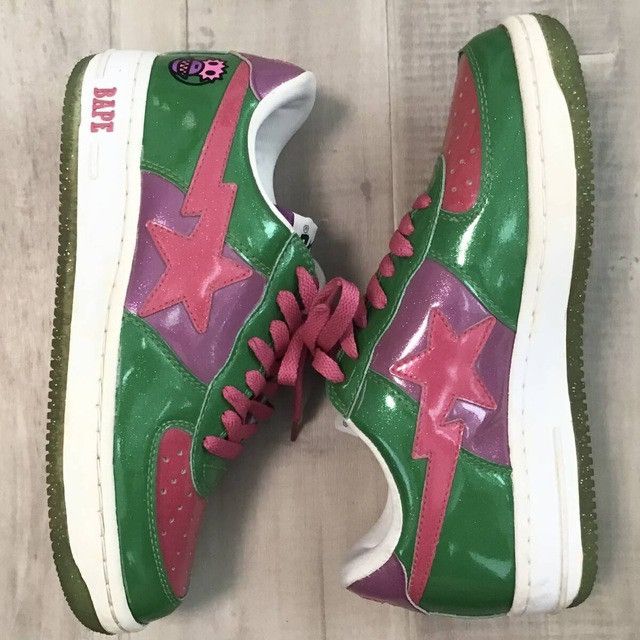 Bape × Nigo Glitter BAPE STA Sneakers a bathing ape NIGO BAPESTA Size US 8 / EU 41 - 3 Thumbnail