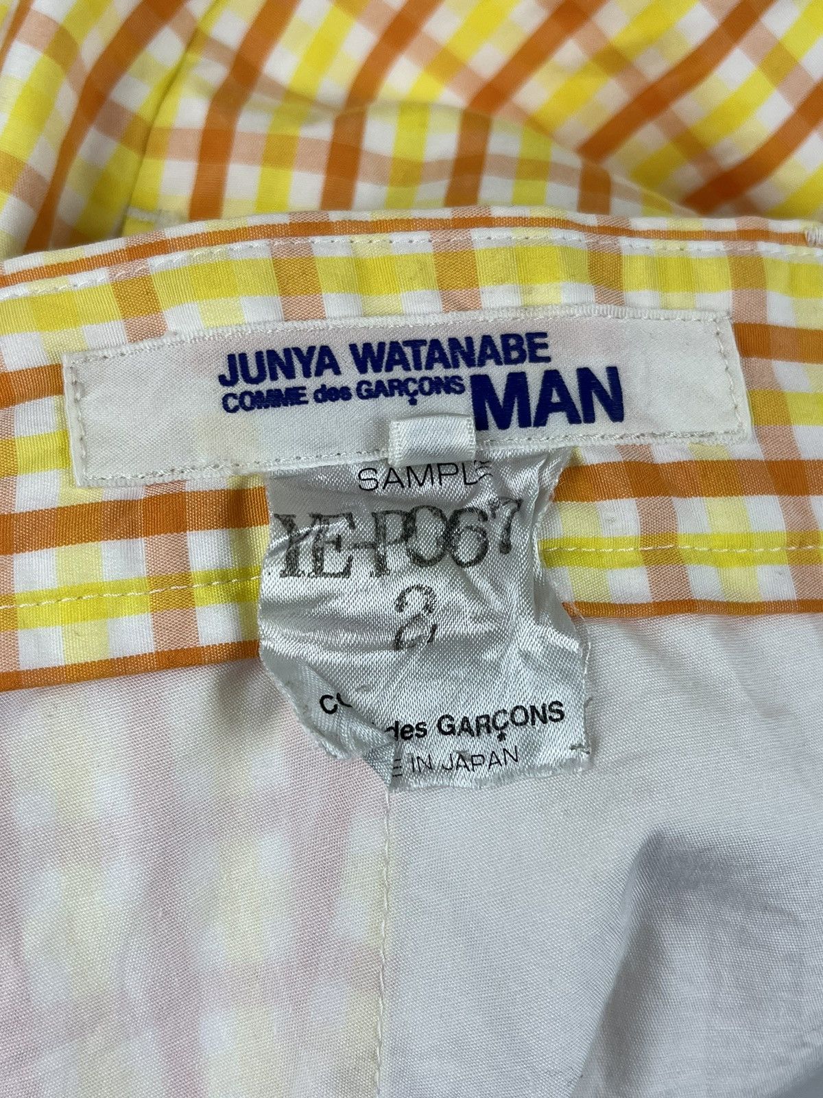 Junya Watanabe SS02 Sample Junya Watanabe Plaid Poem Print Shorts Size US 32 / EU 48 - 6 Thumbnail