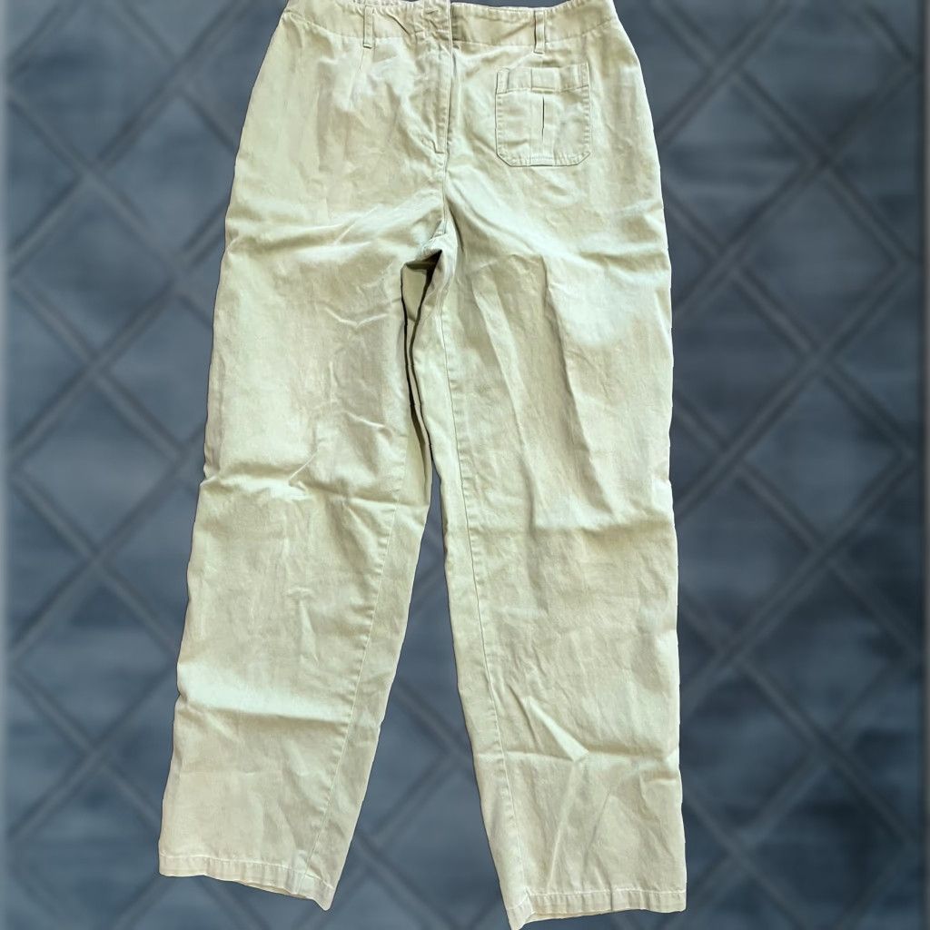 Talbots Talbots Pants Womens Size 10 Green Cotton Blend Regular Straight Pockets Button Zipper Inseam 25 in Vintage No Mens Womens Size 32" / US 10 / IT 46 - 1 Thumbnail