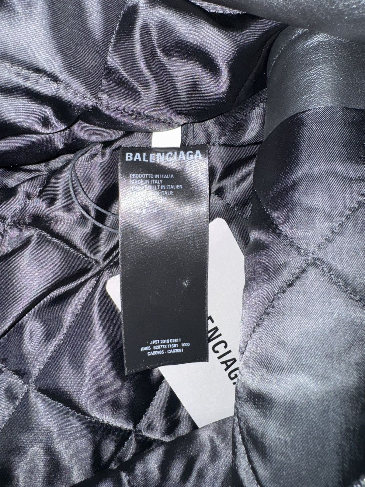 Balenciaga BALENCIAGA FW19 BLACK CAMPAIGN LOGO BIKER LEATHERJACKET Size US L / EU 52-54 / 3 - 16 Thumbnail