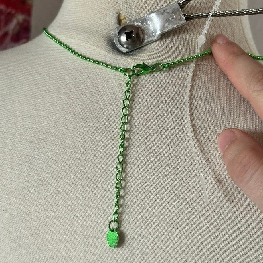 Other 4 leaf clover mood pendant green chain necklace Size ONE SIZE - 3 Thumbnail