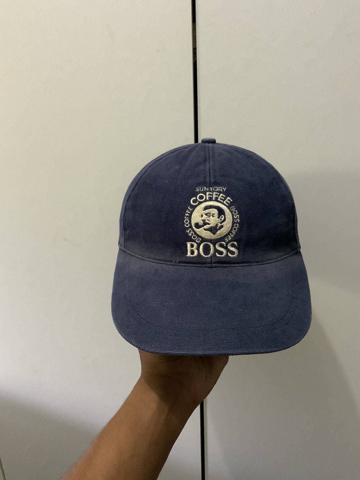Japanese Brand Suntory Boss Coffee Indigo Fade Vintage Hat Size ONE SIZE - 6 Thumbnail