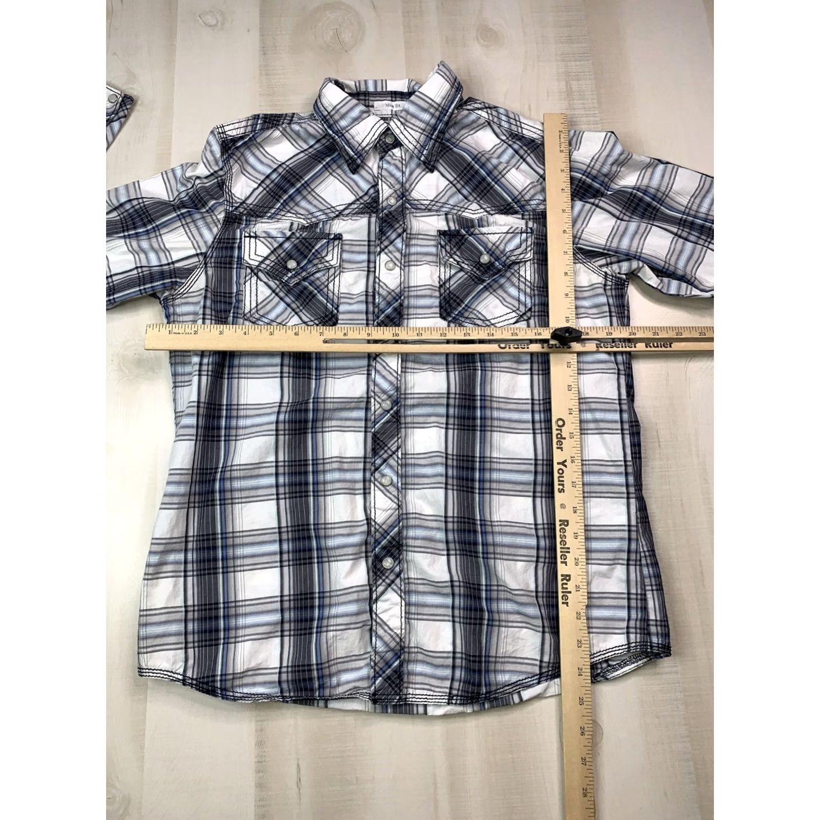 Vintage BKE Buckle Jeans Pearl Snap Western Plaid Slim Fit Shirt Medium-12910 Size US M / EU 48-50 / 2 - 3 Thumbnail