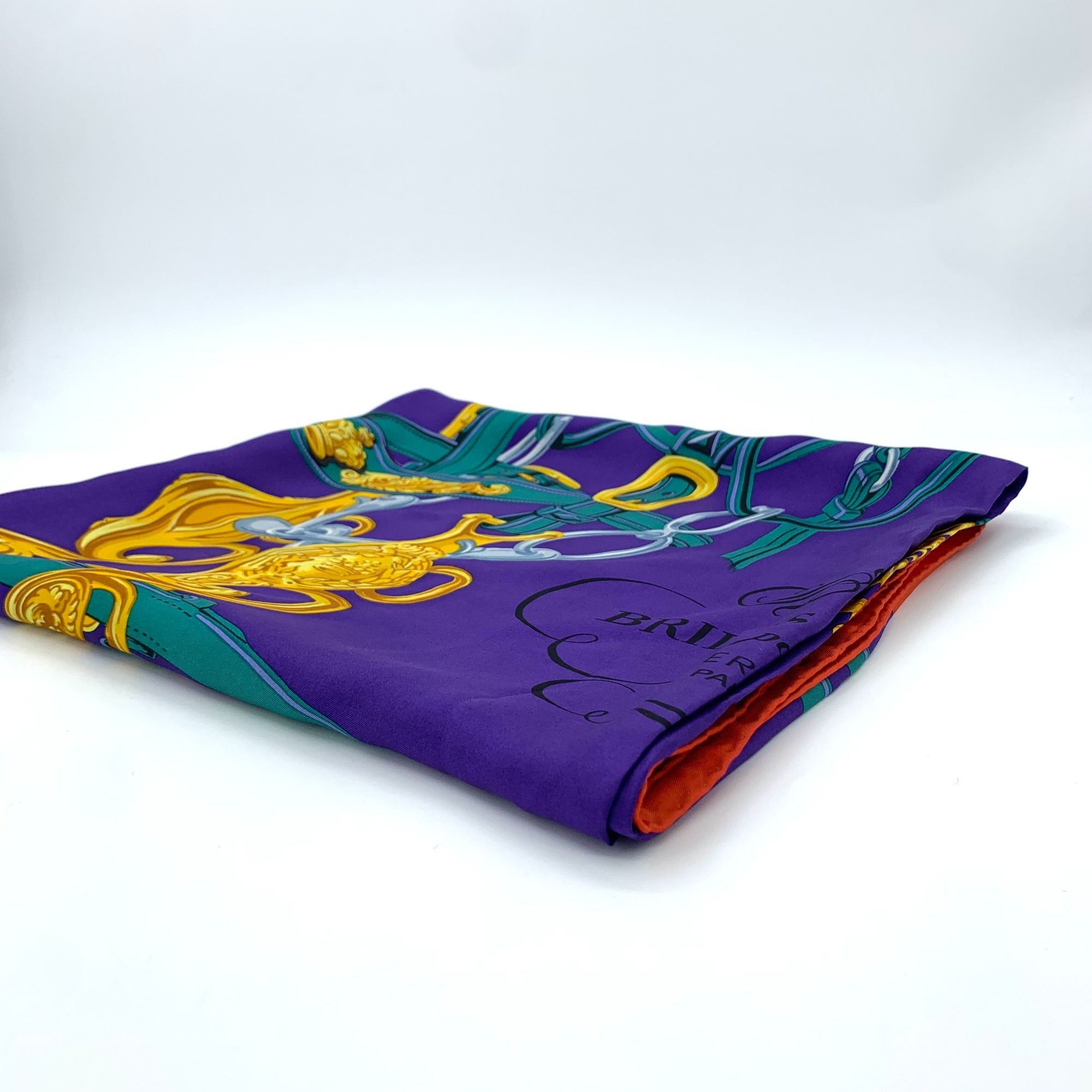 Hermes Hermès Made In France Brides De Gala 100% Silk Scarf Purple/ Size ONE SIZE - 11 Thumbnail