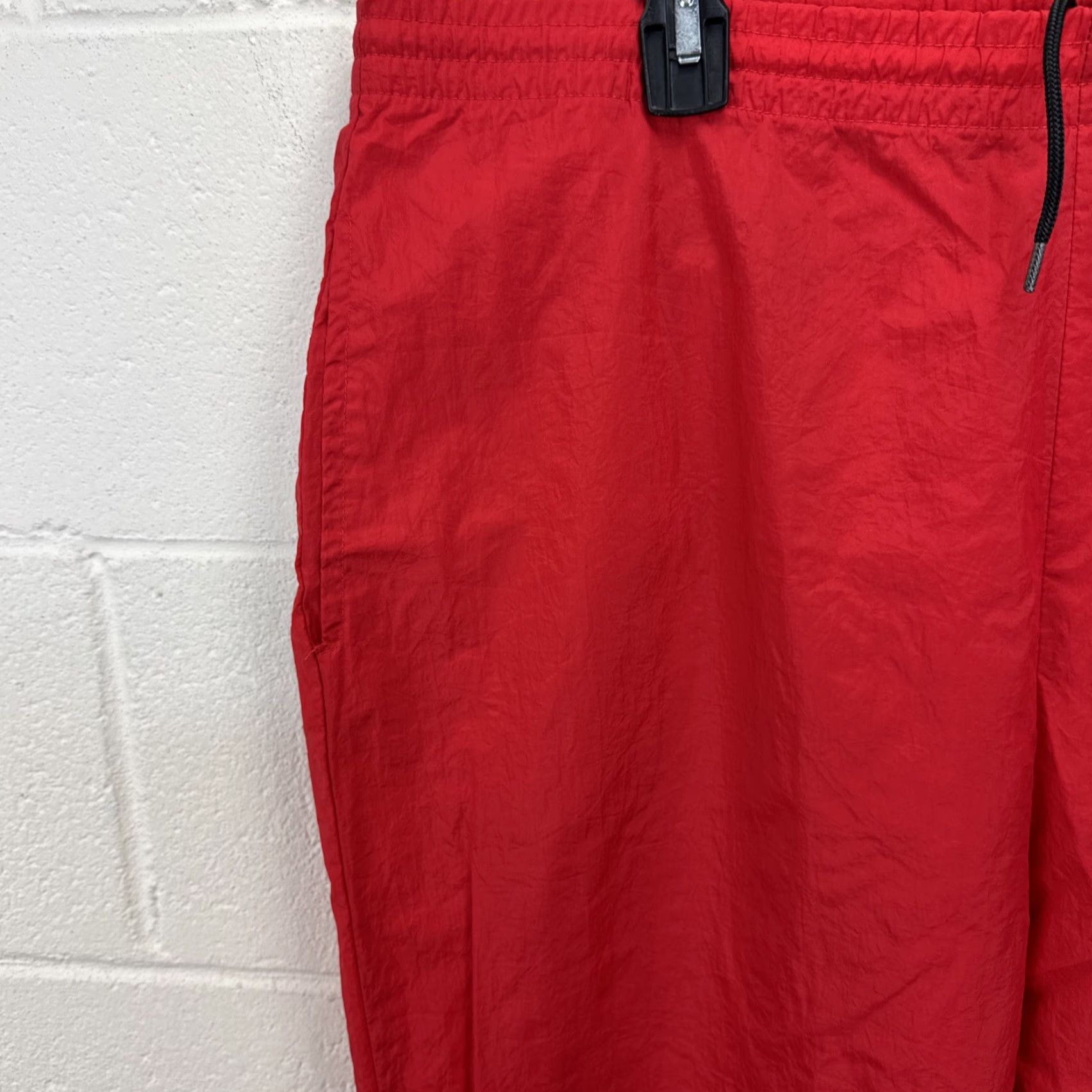 Marlboro VINTAGE Marlboro Adventure Team Red Track Pants XL Men's Nylon Windbreaker Pockets Elastic Waist Tapered Leg 90s USA Cowboy Retro Size US 36 / EU 52 - 2 Thumbnail