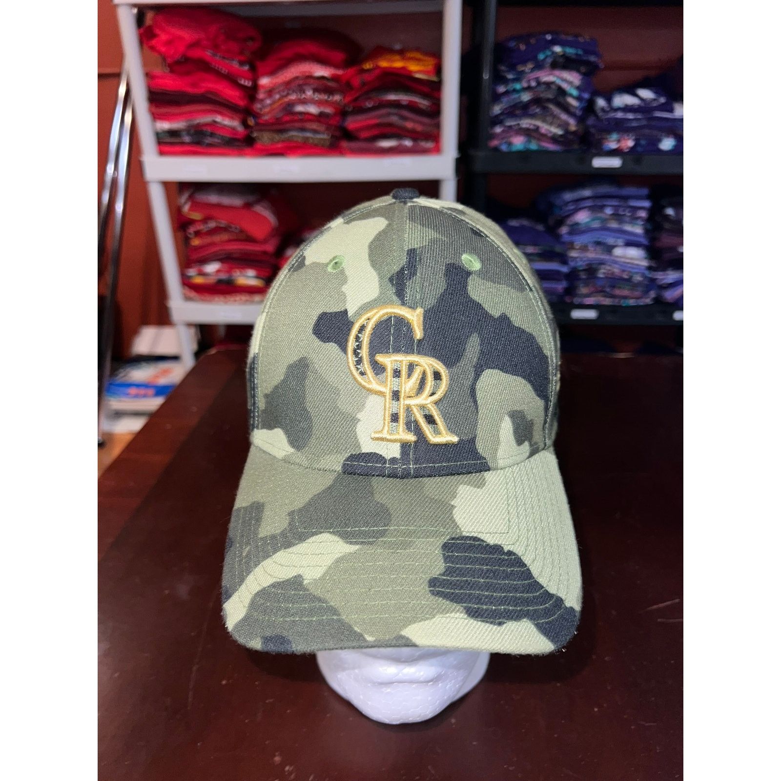 New Era Colorado Rockies Camo Hat Armed Forces Day MLB Cap L/XL Size ONE SIZE - 3 Thumbnail