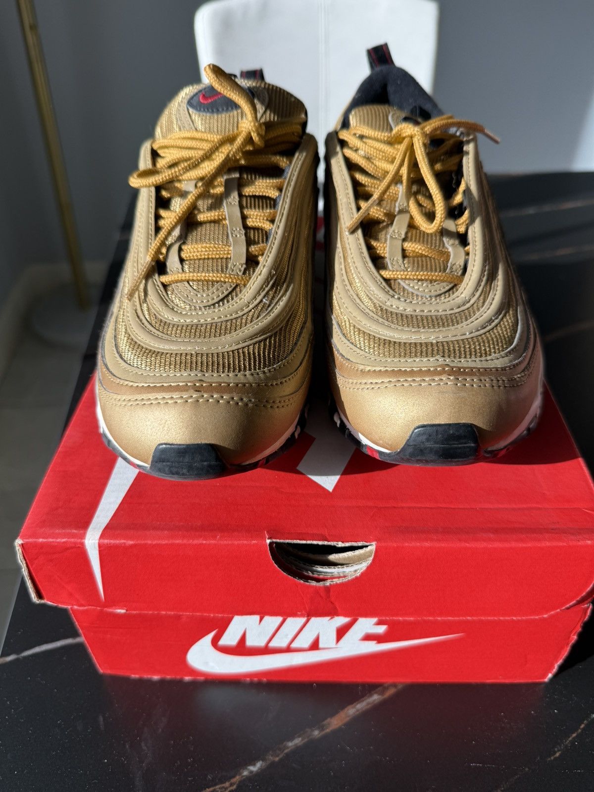 Nike Nike Air Max 97 OG Gold Size US 9 / EU 42 - 1 Thumbnail
