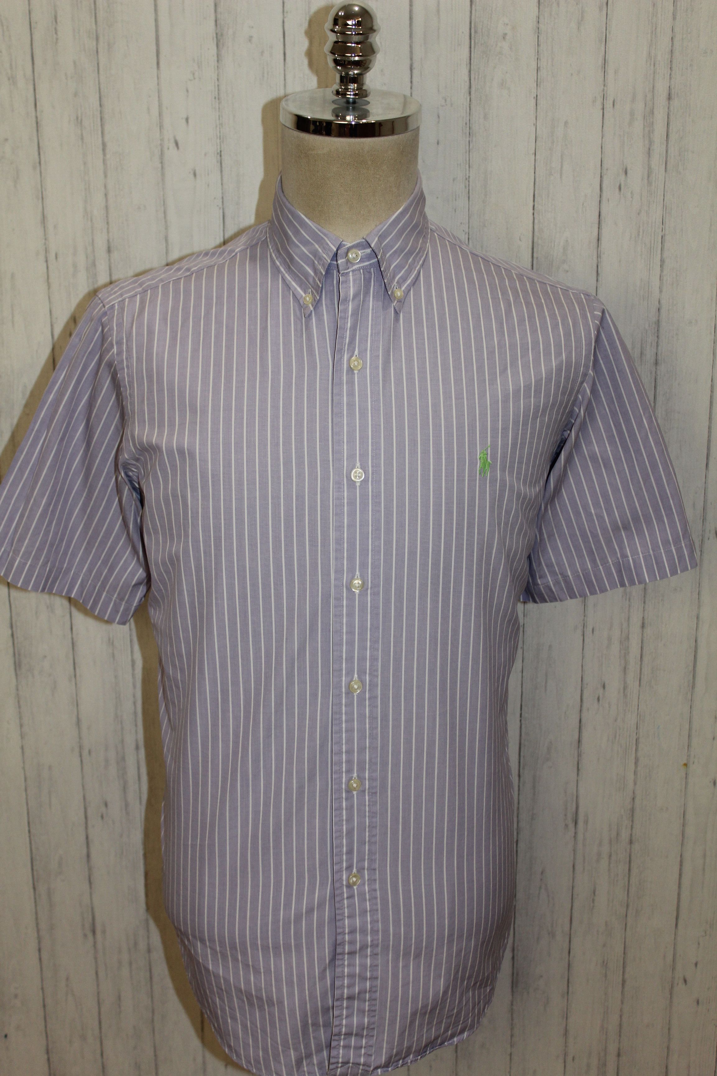 Polo Ralph Lauren RALPH LAUREN Long Sleeve Purple Striped Shirt Size M Size US M / EU 48-50 / 2 - 4 Thumbnail