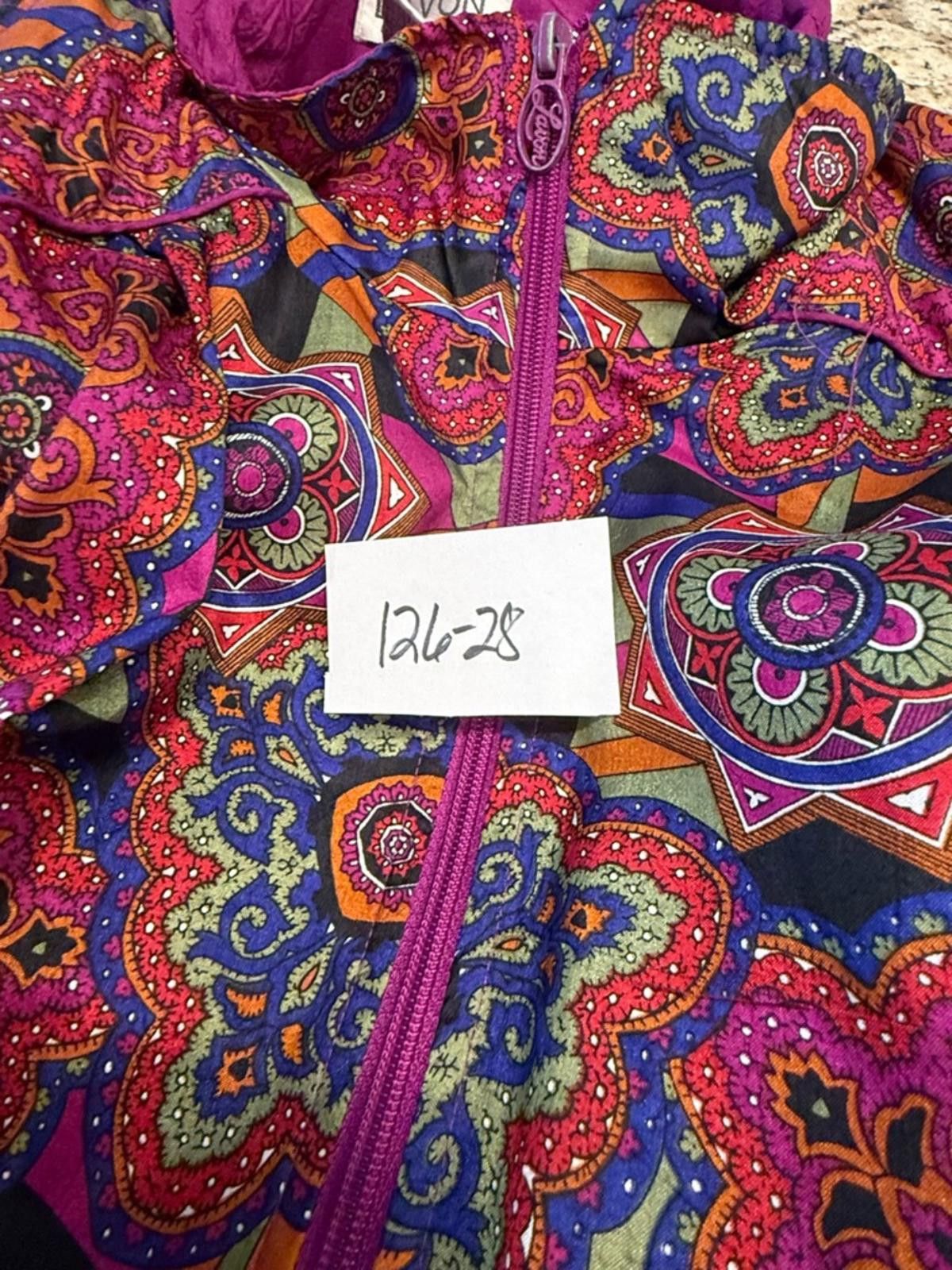 Lavenham Lavon retro 80s ornate multicolored zip up jacket SZ M Size M / US 6-8 / IT 42-44 - 12 Thumbnail