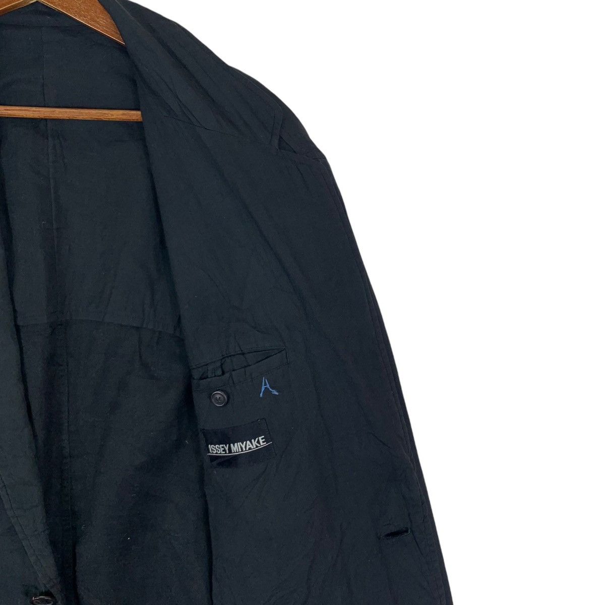Issey Miyake VINTAGE DESIGNER ISSEY MIYAKE BLACK COAT JACKET Size L / US 10 / IT 46 - 3 Thumbnail