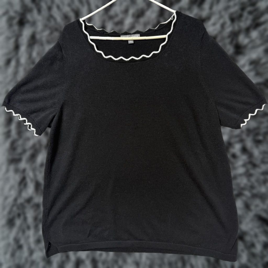 Vintage VINTAGE Jessica London Sweater 1X Retro 60s Mod Revival Dark Academia Office Parisian Size XL / US 12-14 / IT 48-50 - 1 Thumbnail