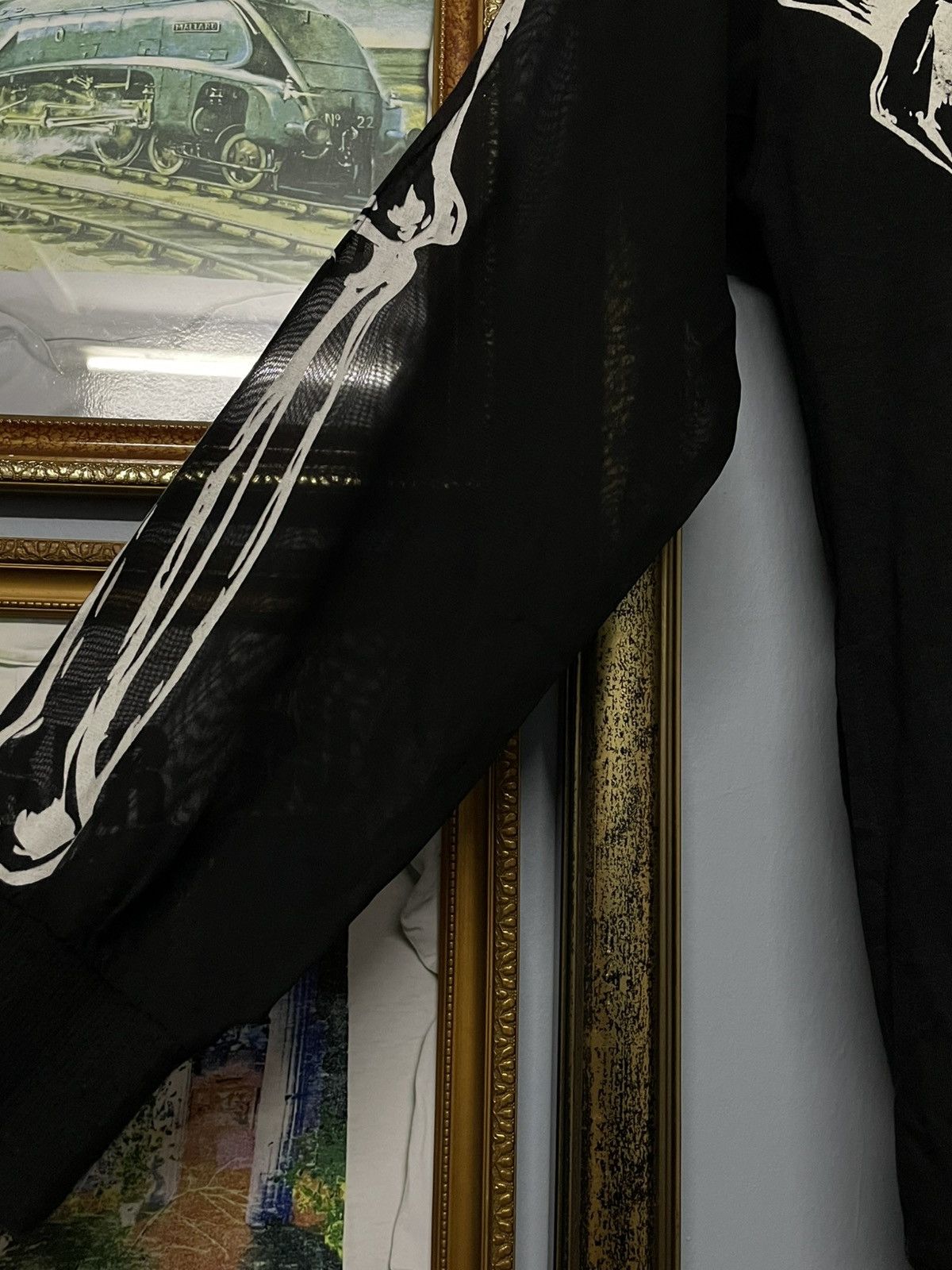 Japanese Brand Vintage 1990s Japan Designer Glad News Skeleton Art Hoodie Size US M / EU 48-50 / 2 - 5 Thumbnail