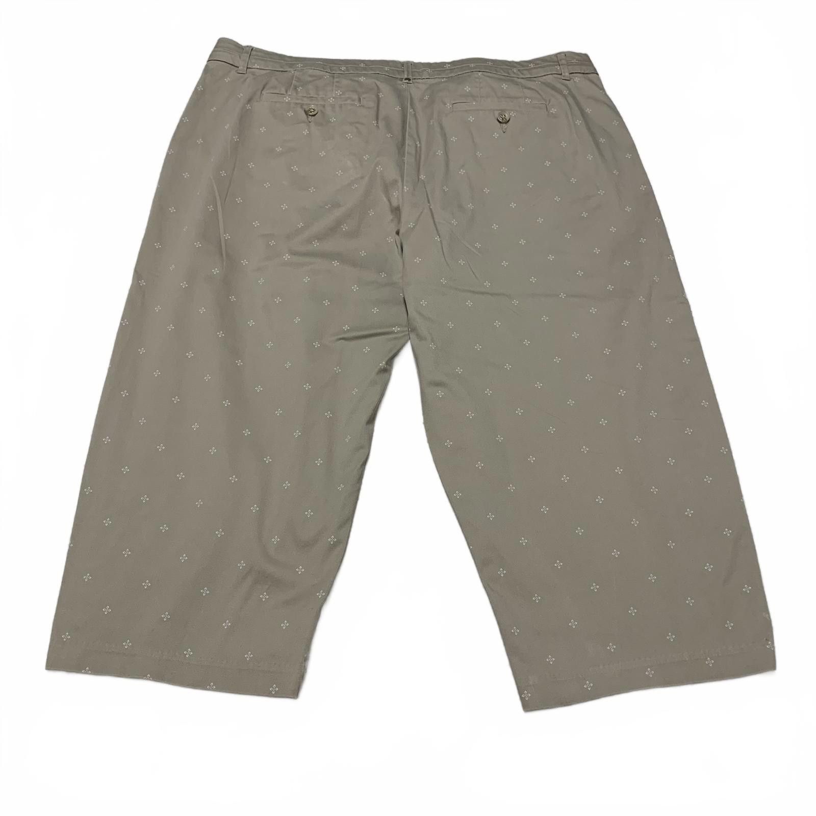 Other Khakis & Co. Women's Sz 18 Khaki Printed Cropped Pants Size 40" / US 18 - 2 Thumbnail
