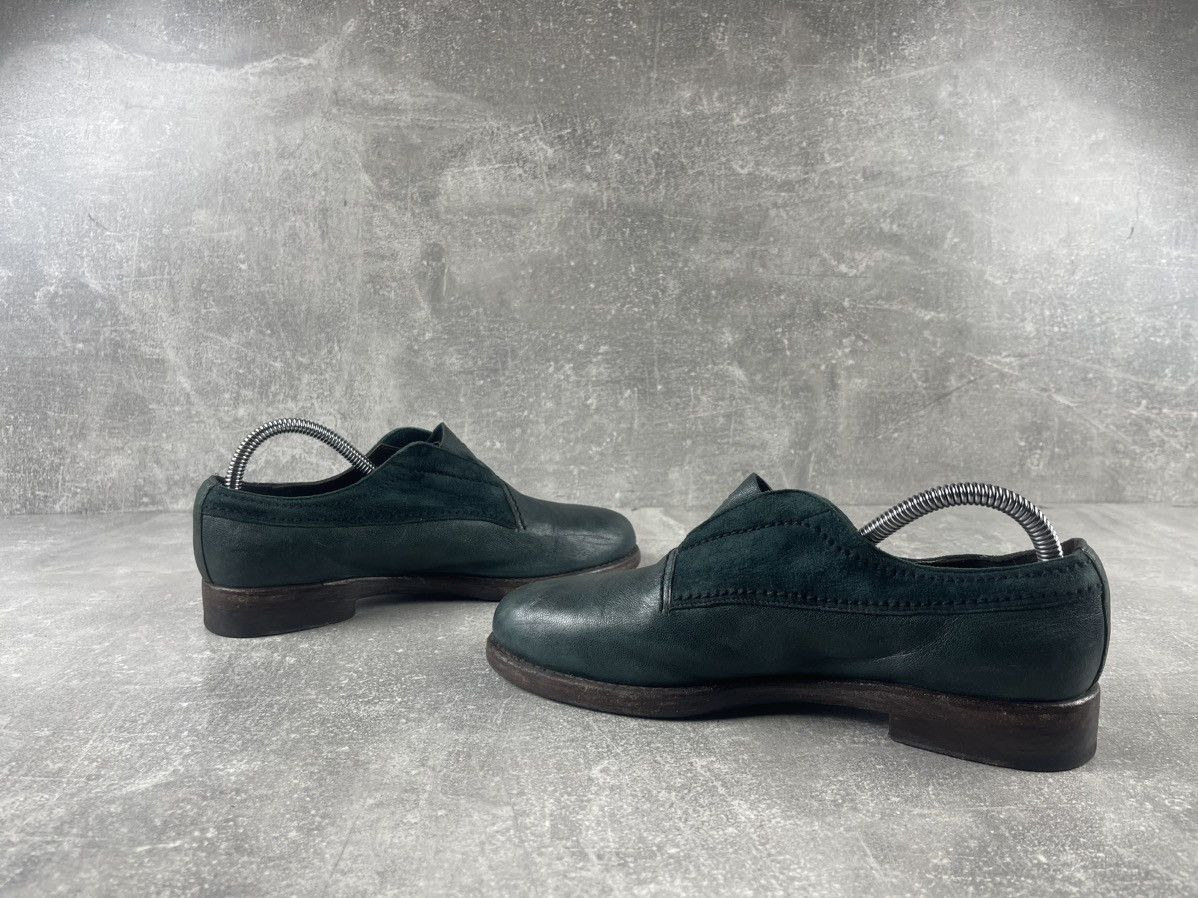 HENRY BEGUELIN Henry Beguelin Slip On Shoes Deep Forest Green Leather Size US 7.5 / IT 37.5 - 5 Thumbnail