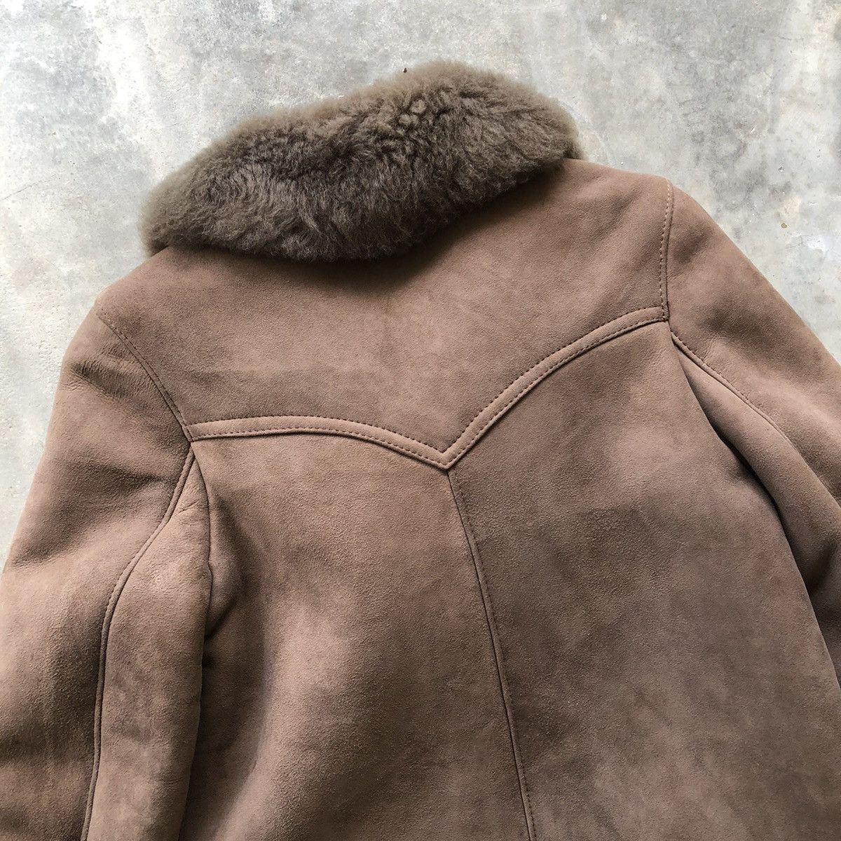 Other Vintage Brand Sheepskin Faux Fur Brown Triacetate Clip Coat Size US XS / EU 42 / 0 - 8 Thumbnail