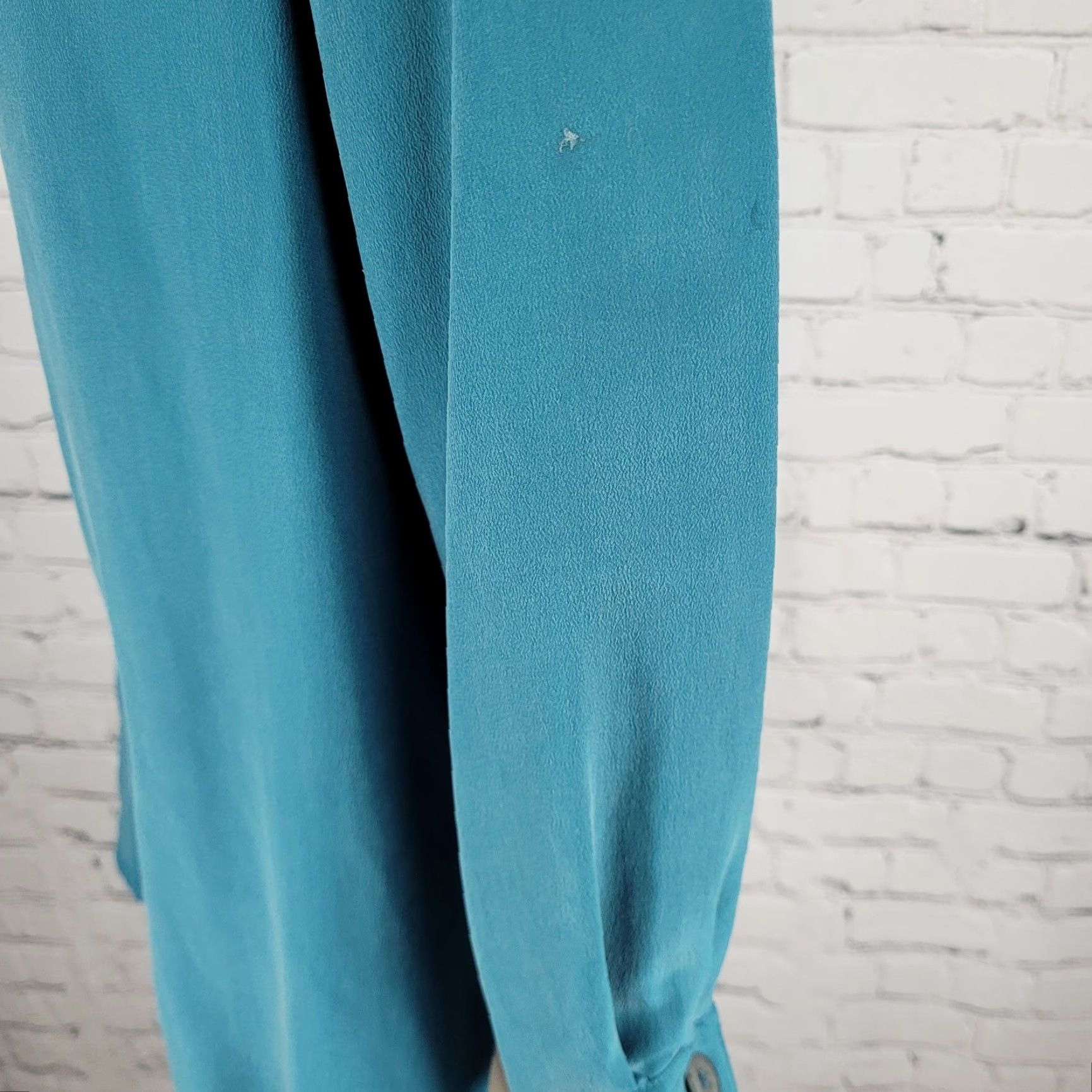 Vintage VINTAGE Jacqueline Ferrar Blue 100% Silk Button Up Long Sleeve Shirt Blouse Top XS Size XS / US 0-2 / IT 36-38 - 5 Thumbnail