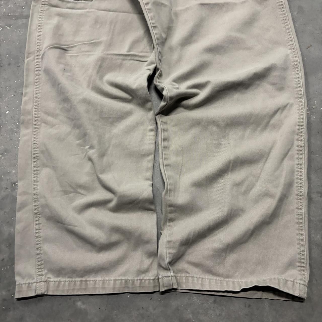 Japanese Brand × Vintage Crazy Vintage Y2K/2000s Baggy Khaki Cream Streetwear Skater Style Cargo Pants! Size US 36 / EU 52 - 6 Thumbnail