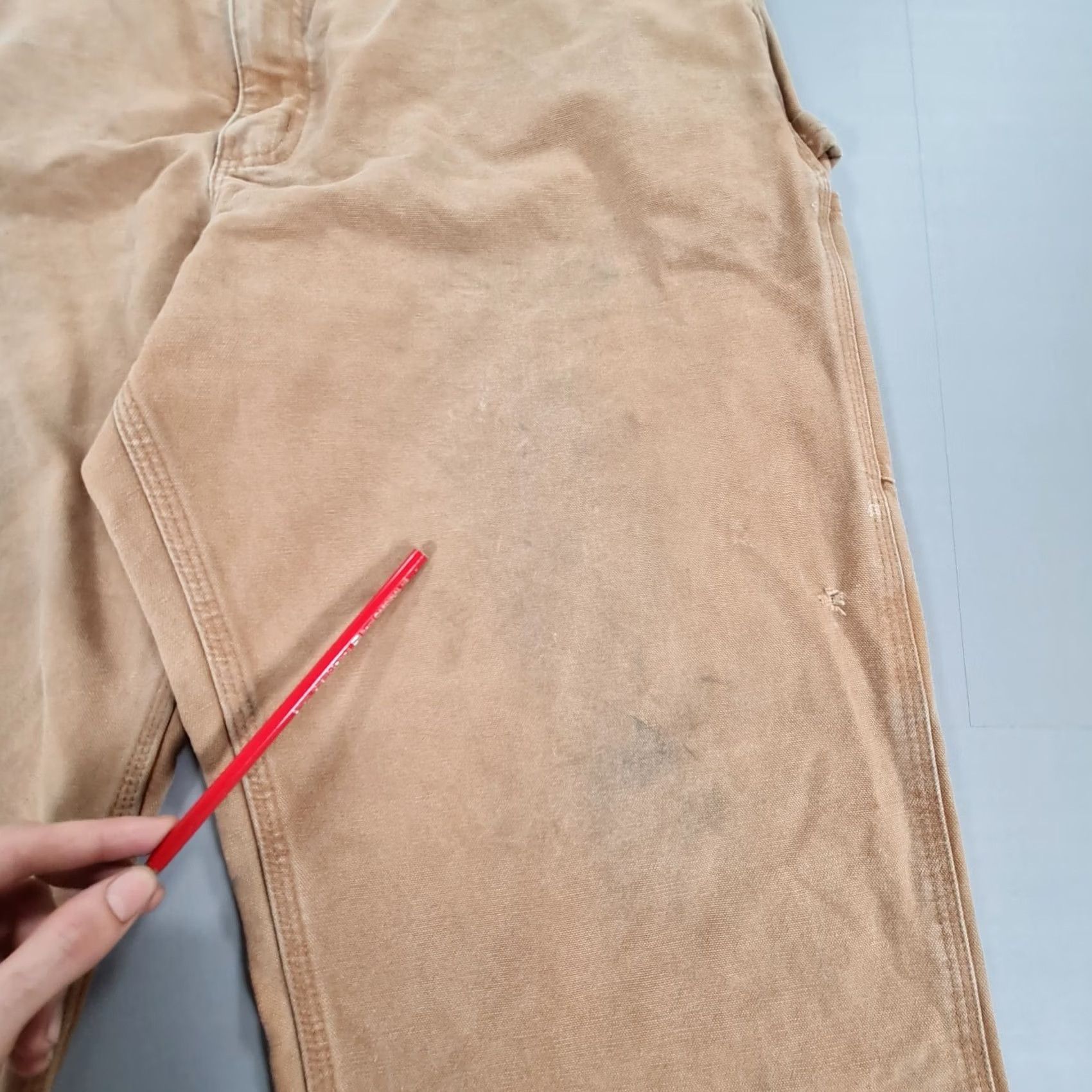 Carhartt Carhartt Mens Trousers Canvas Brown W38 L29 Carpenter Fit Dungaree Pants B11 BRN Size US 38 / EU 54 - 6 Thumbnail