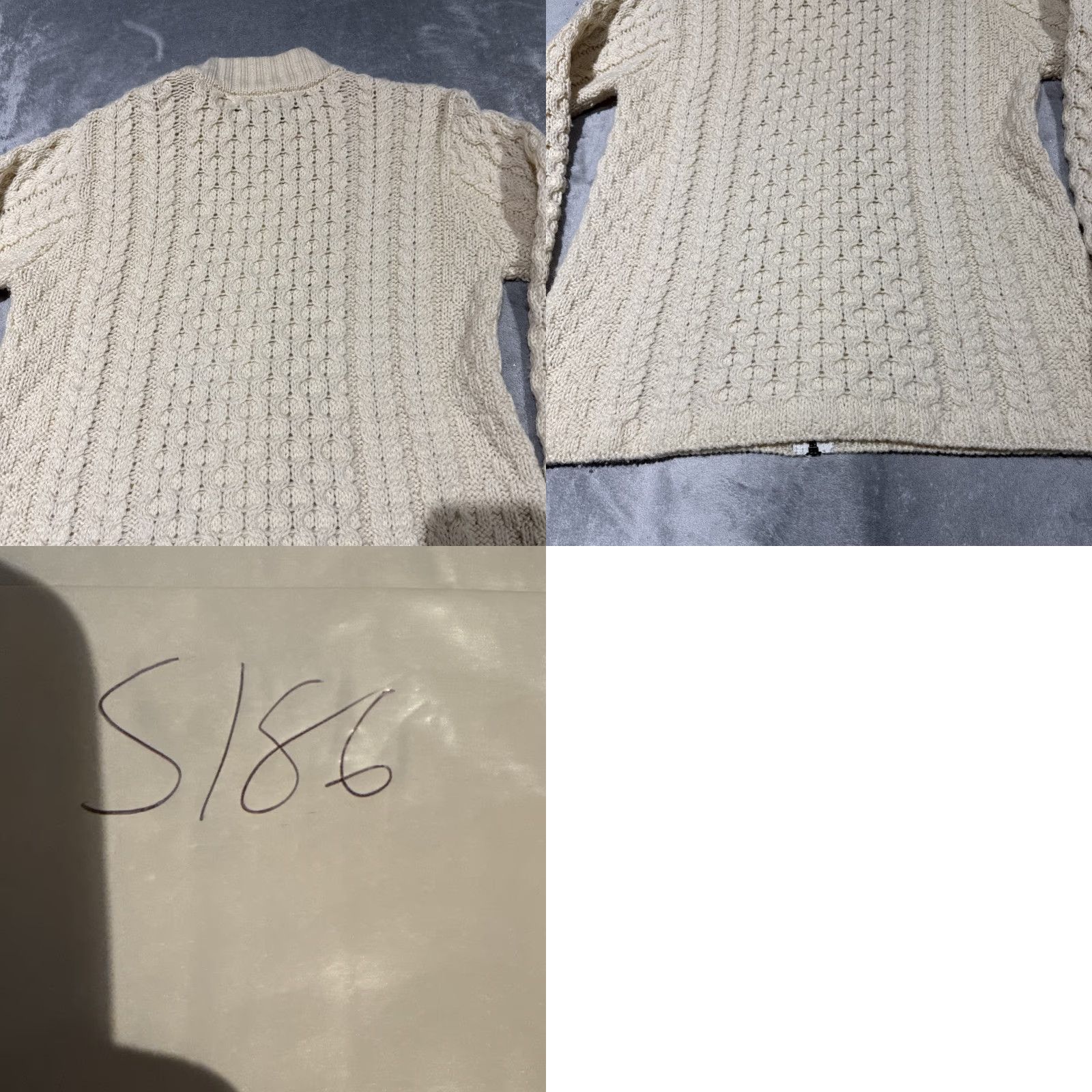 Vintage VINTAGE Inis Crafts Sweater Full Zip Women M Beige Fisherman Wool Aran Cable-Knit Knit All Seasons Outdoor Preppy Logo Modern Classic Size M / US 6-8 / IT 42-44 - 8 Thumbnail