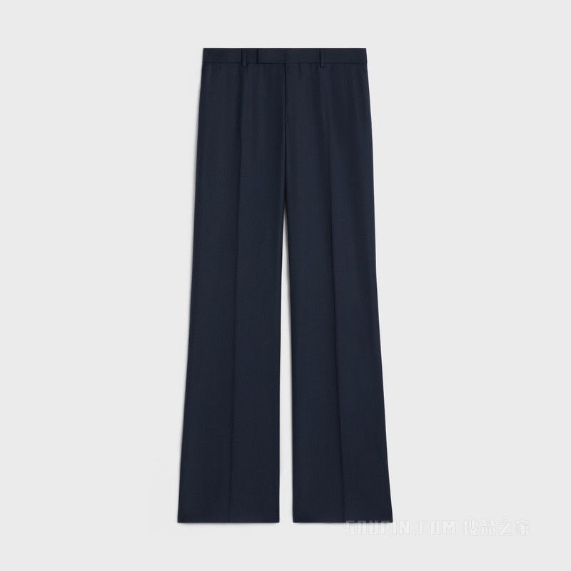 cropped pants in striped wool