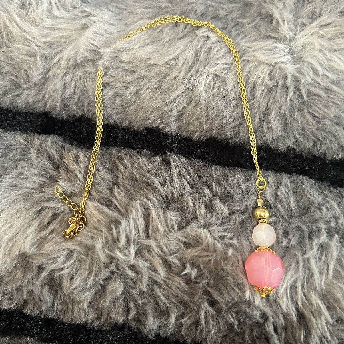 Handmade Handcrafted vintage bead drop pendant on chain necklace Size ONE SIZE - 6 Thumbnail