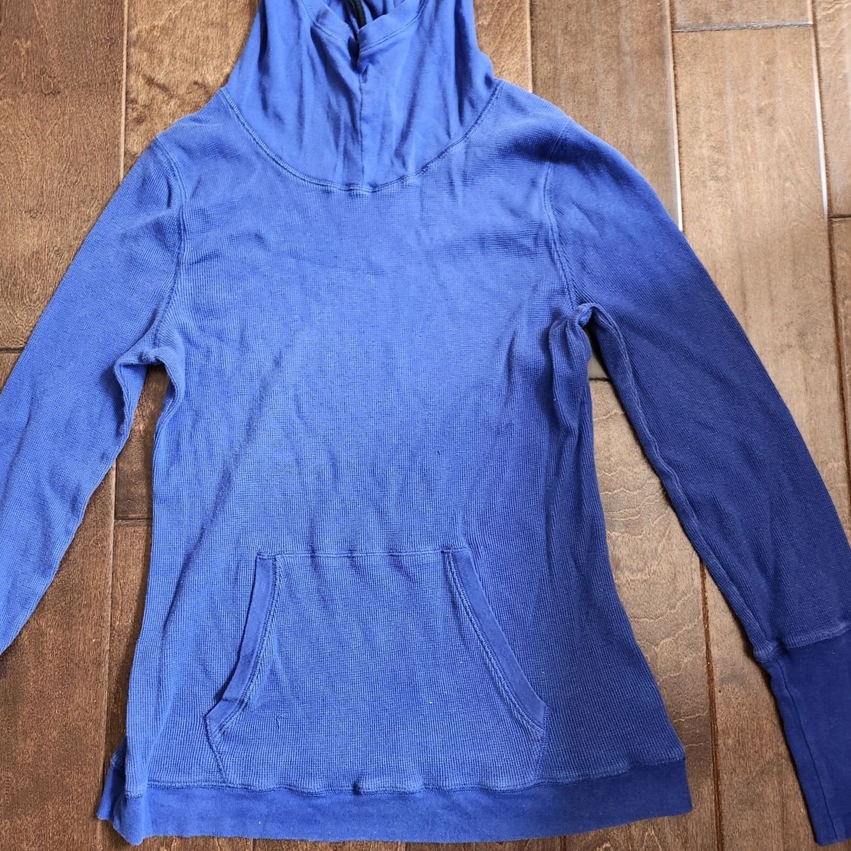 Ralph Lauren Lauren Active Ralph Lauren Women's Junior Hoodie Blue Thermal L Junior Large Blue Pullover Crew Neck Long Sleeve Sports Activewear Jacket Womens Size L / US 10 / IT 46 - 3 Thumbnail